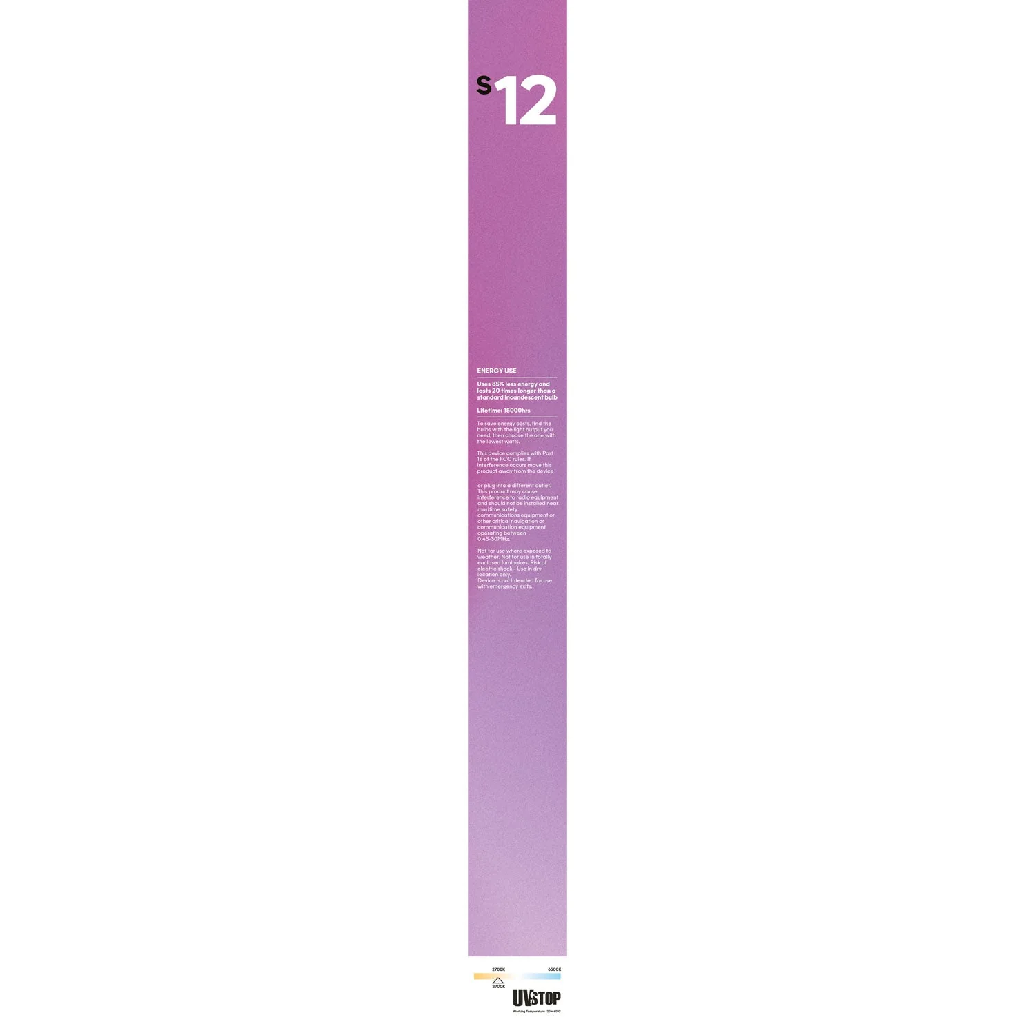 LED Linear Porcelain Effect S14d 120V Light Bulb CRI 90 - length 500 mm 7W 560Lm 2700K 120V Dimmable - S12 - Image 9