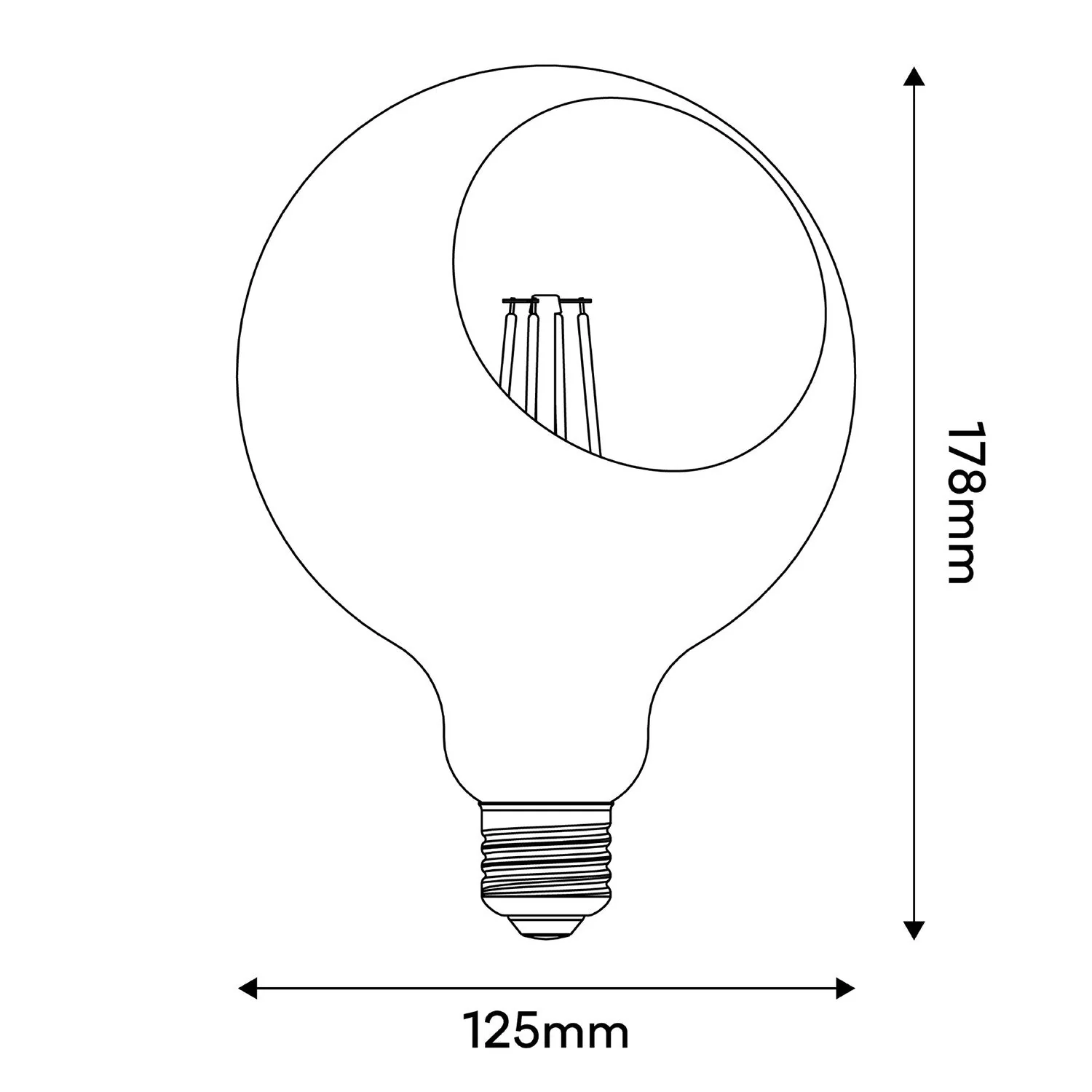 LED Light bulb Camo G125 4.8W 806Lm E27 2700K Dimmable - Blue - Image 5