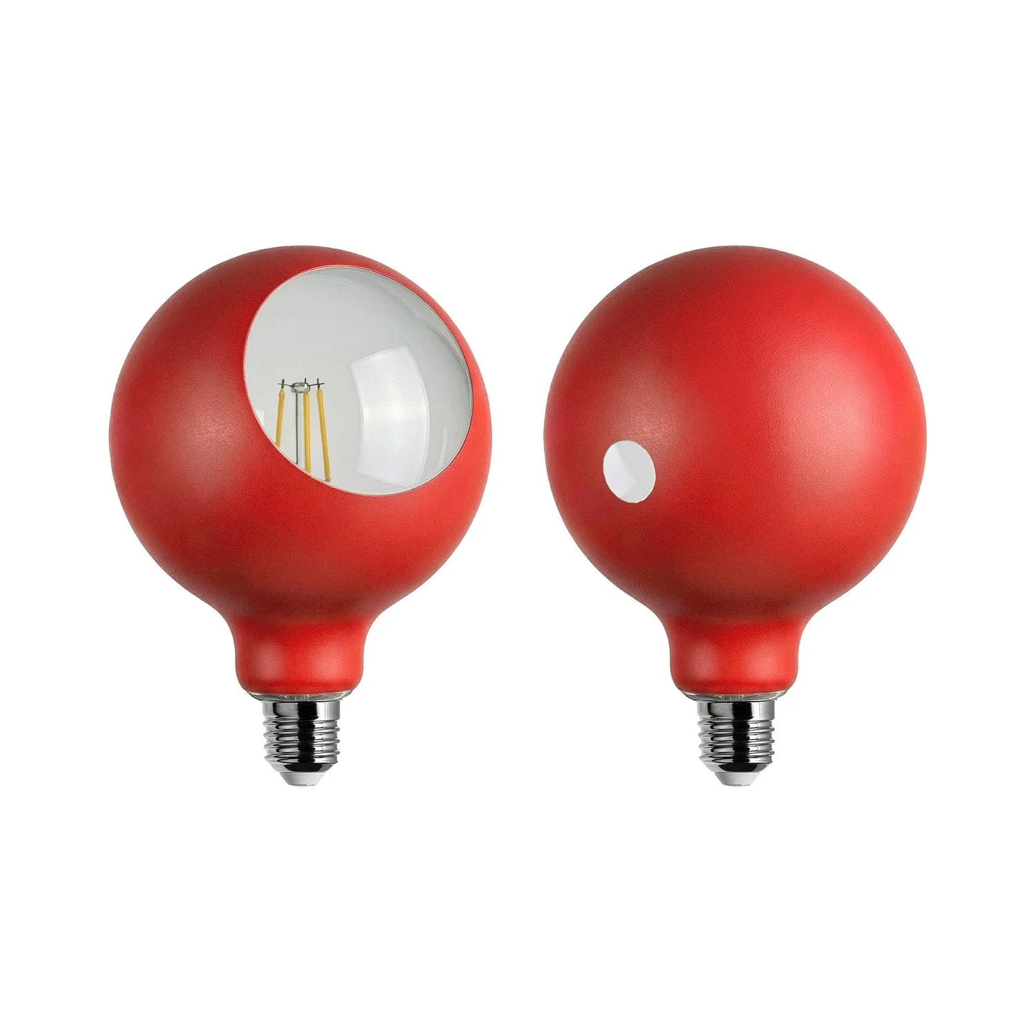 Camo LED light bulb G125 4.8W 806Lm E27 2700K Dimmable - Red - Image 2