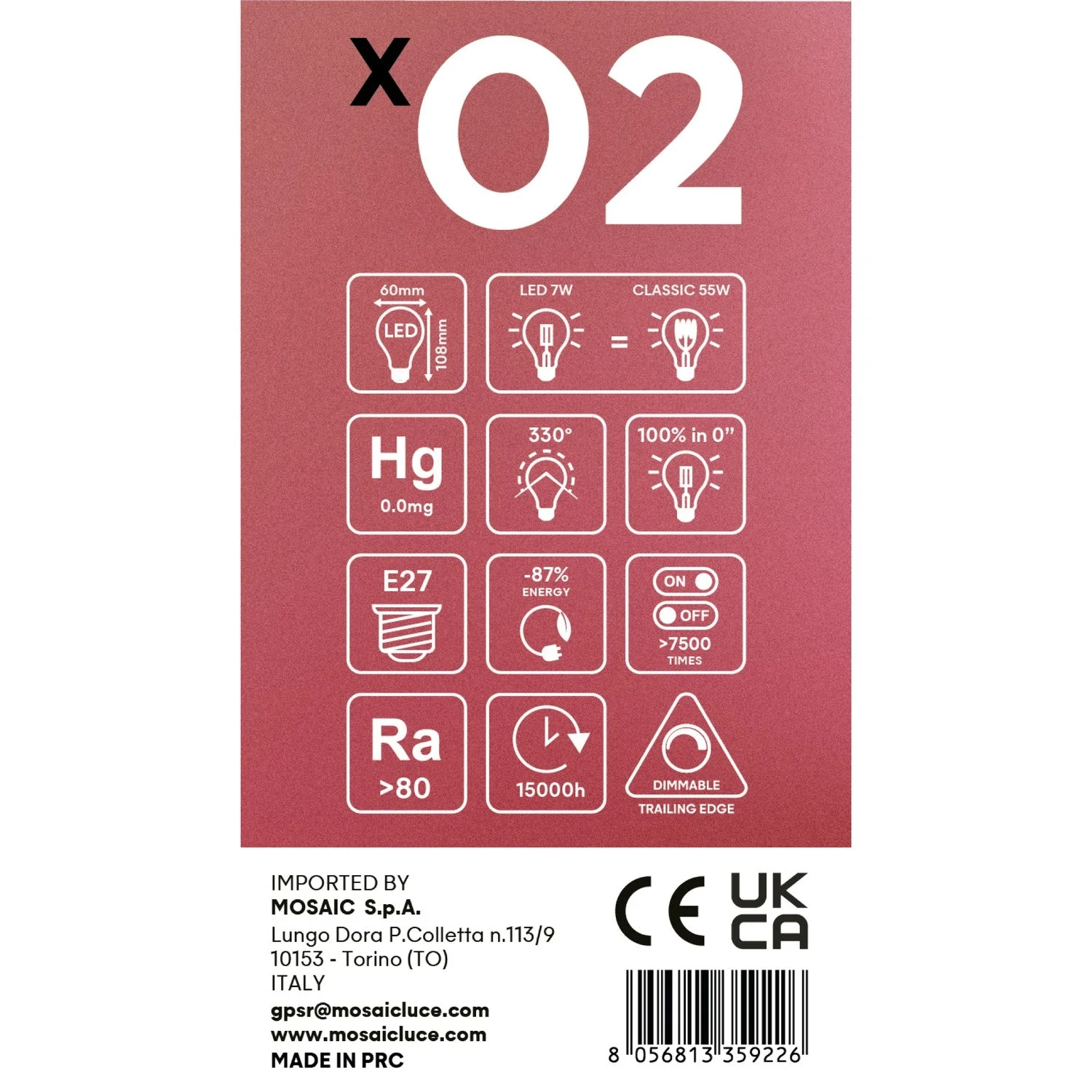 Light bulb LED cross filament Drop A60 7W 720Lm E27 2200K Dimmable - X02 - Image 5