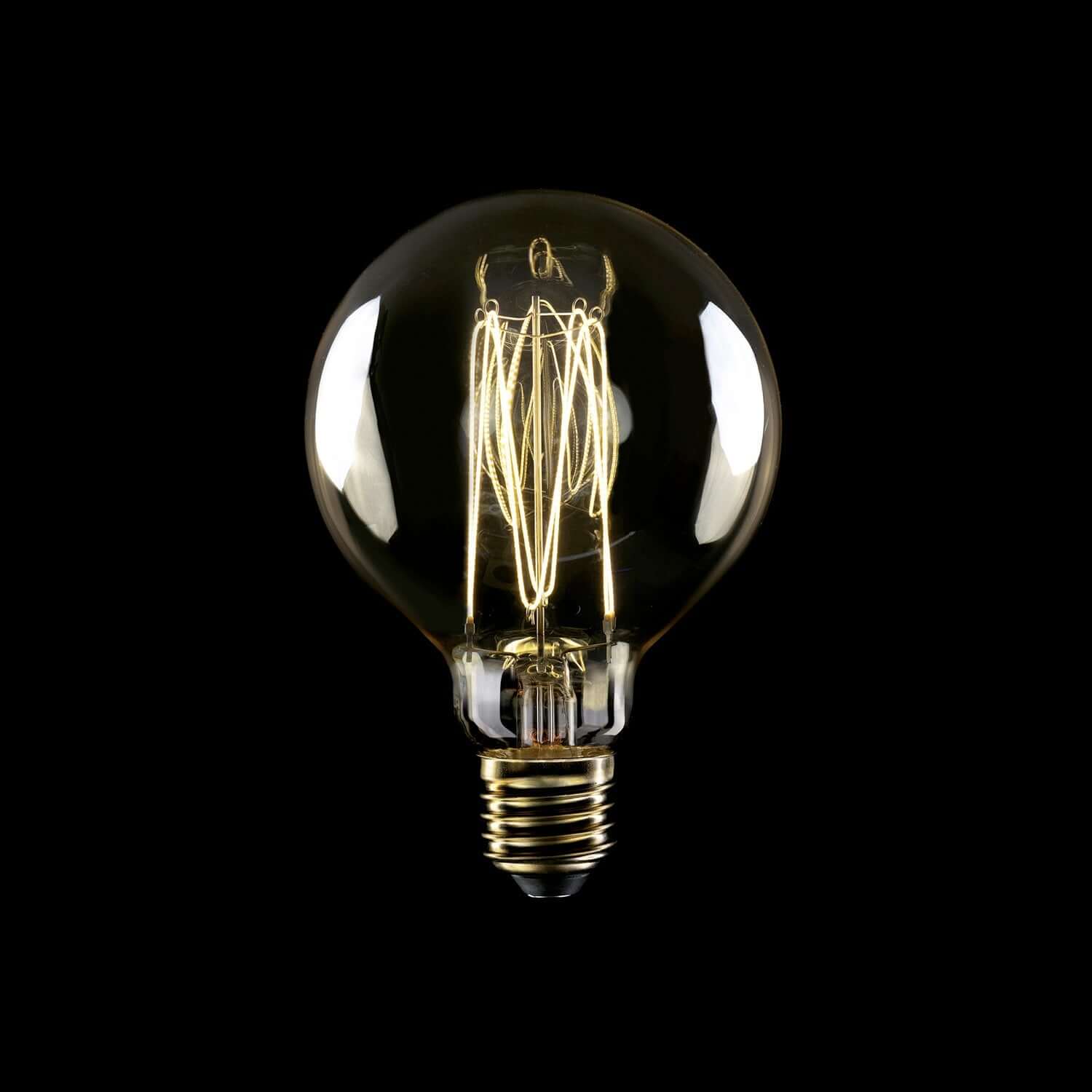 LED Light bulb Golden Carbon Line vertical filament Globe G95 7W 640Lm E27 2700K Dimmable - C55 - Image 2