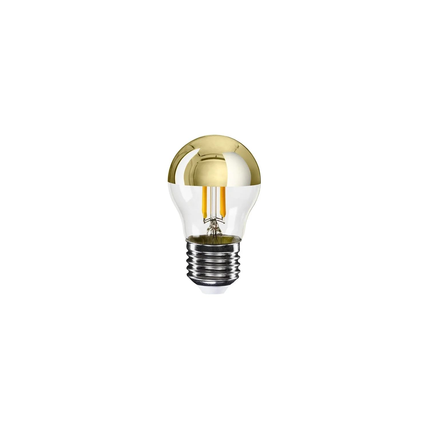 LED Light bulb Half Gold Sphere Mini Globe G45 4.8W 380Lm E27 2700K Dimmable - A13