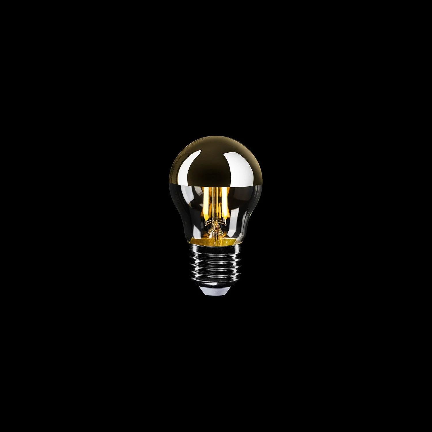 LED Light bulb Half Gold Sphere Mini Globe G45 4.8W 380Lm E27 2700K Dimmable - A13 - Image 2