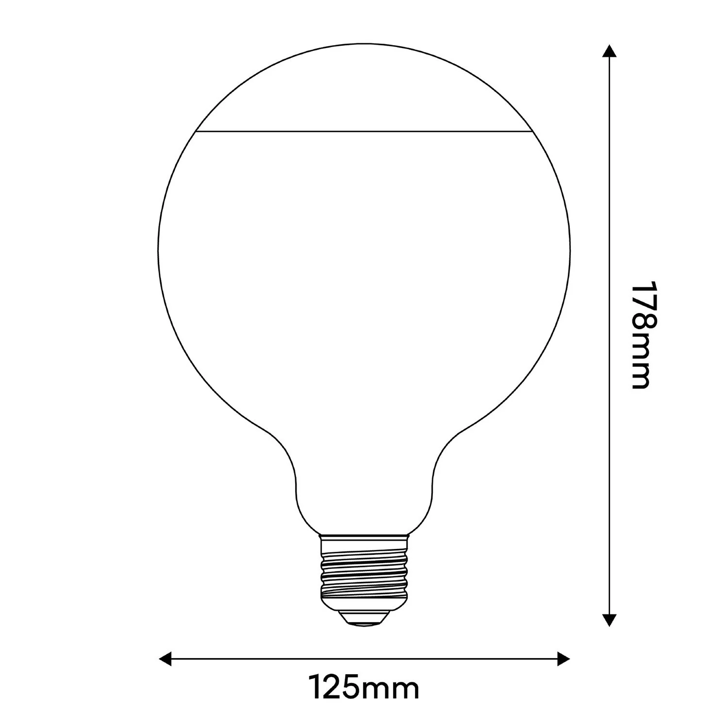 Lucia LED Light bulb G125 4.8W 806Lm E27 2700K Dimmable - White - Image 3