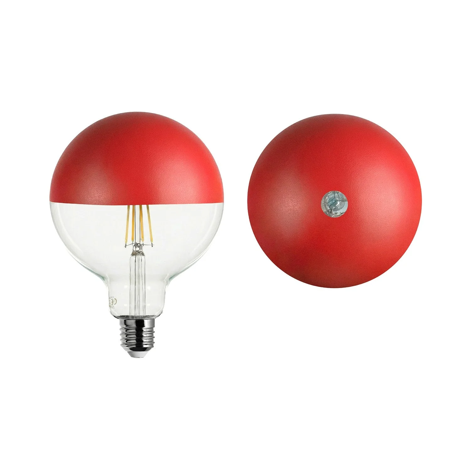 Light bulb LED G125 4.8W 806Lm E27 2700K Dimmable - Red - Image 2