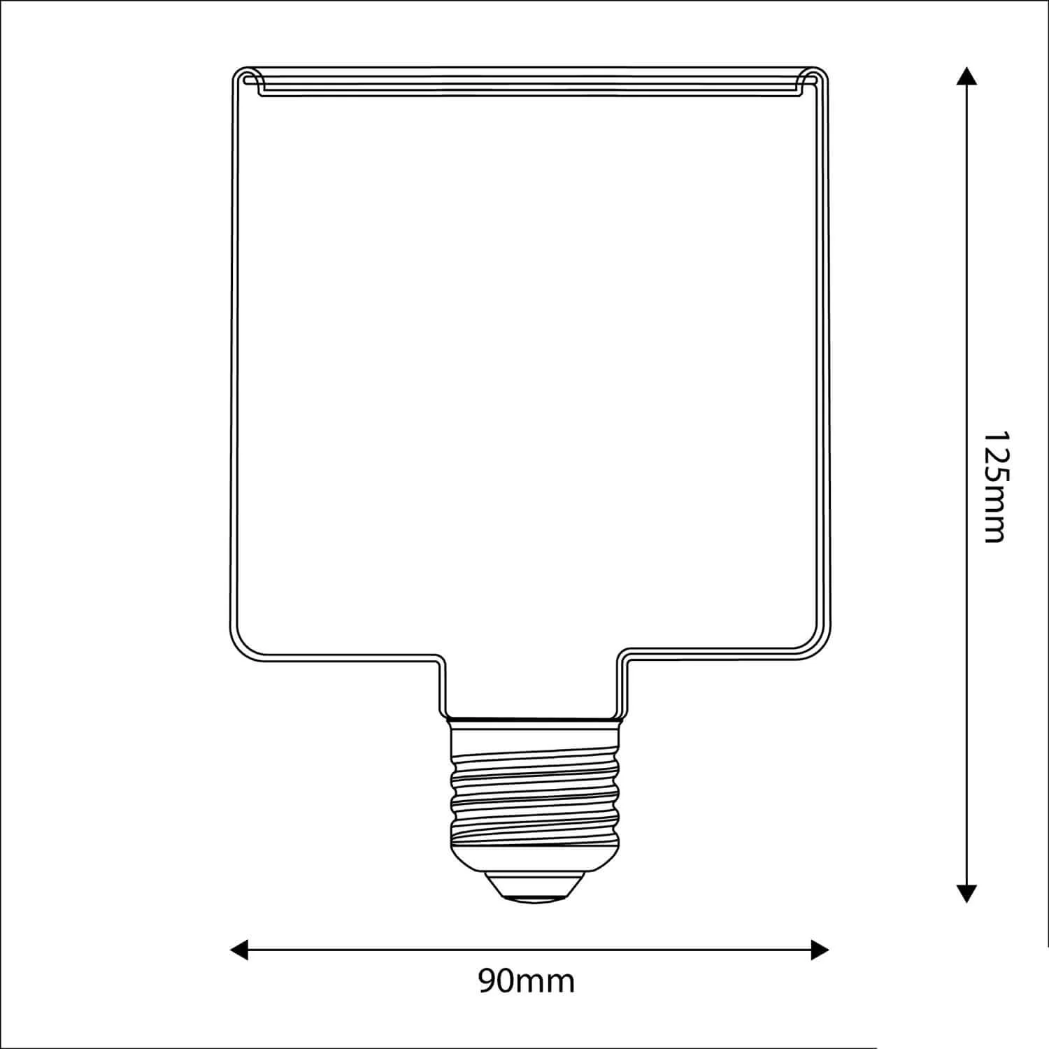 LED Light Bulb Transparent Ghost Line CRI 90 Cube 4.5W 300Lm E27 2200K Dimmable - G04 - Image 4