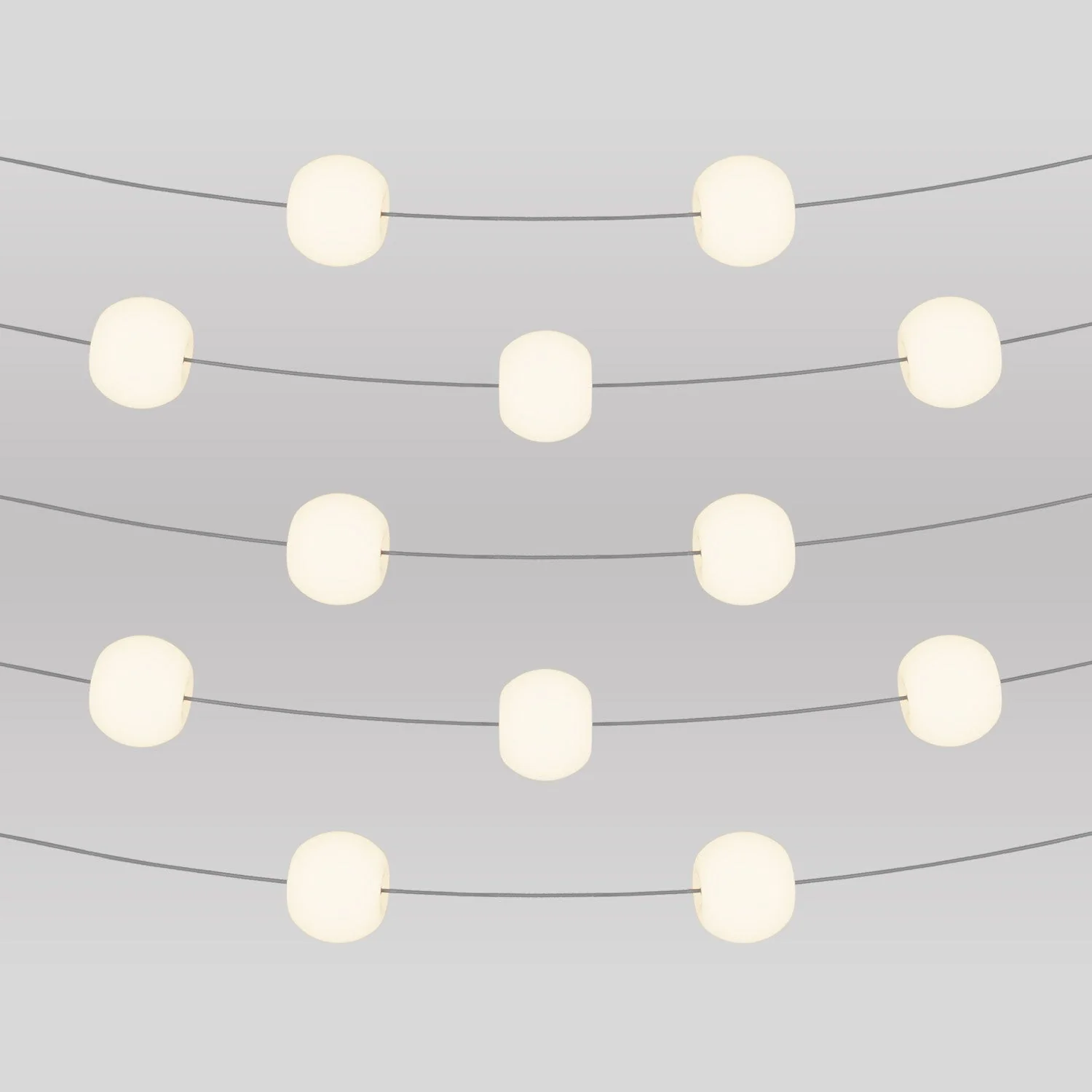 Outdoor string light 12 light points IP67 Grey - Marina12 Cherry