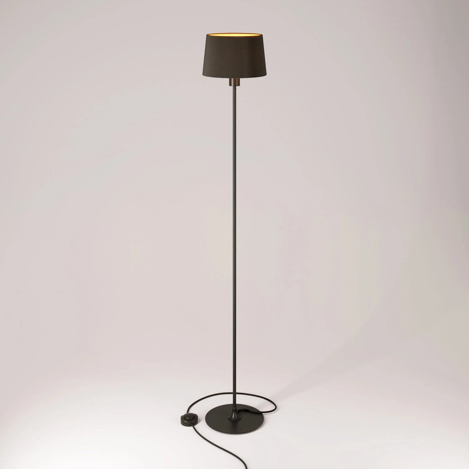 MAG-Y floor lamp with Athena fabric shade - Black