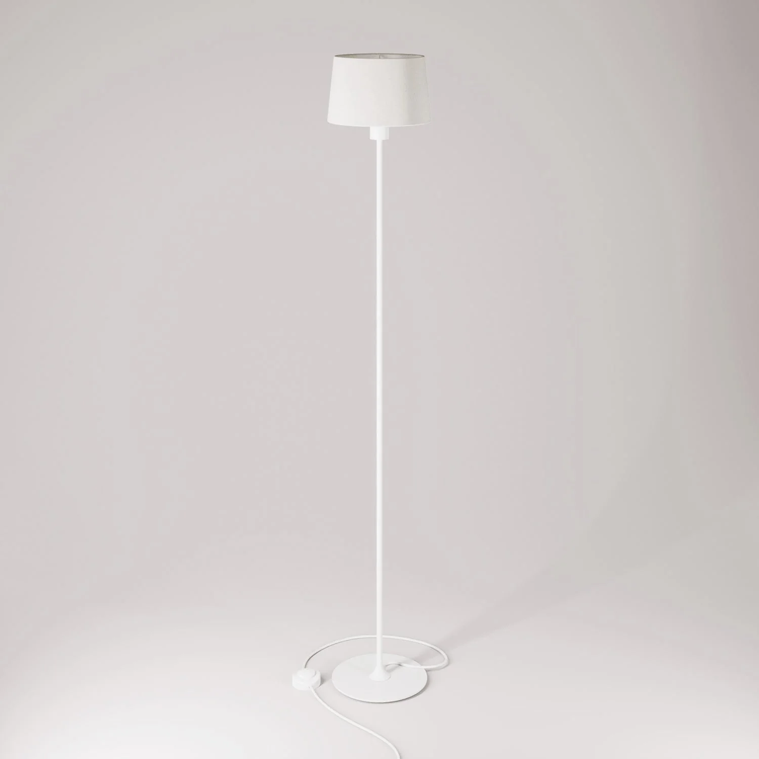 MAG-Y floor lamp with Athena fabric shade – Matt white - Image 3