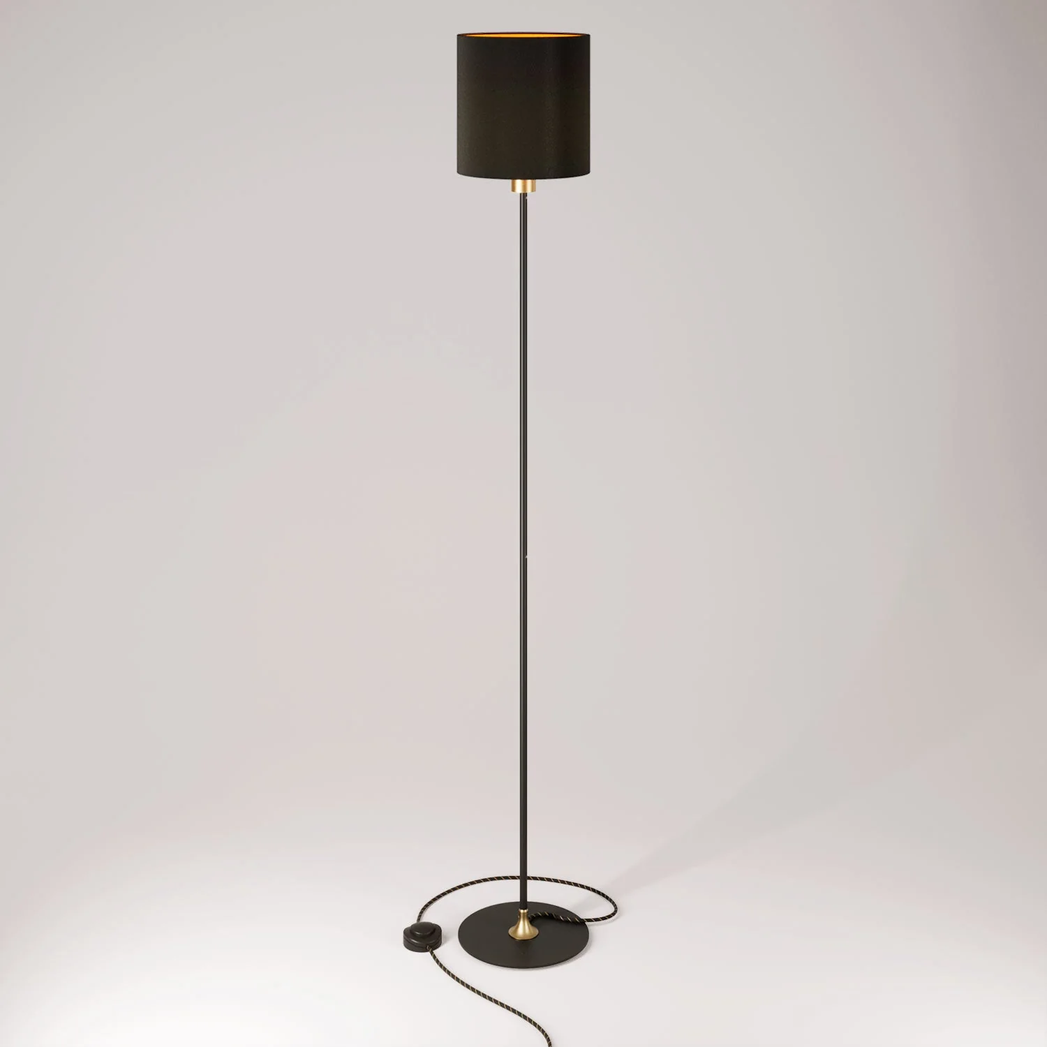 MAG-Y floor lamp with cylindrical M shade - Brushed bronze - Image 3
