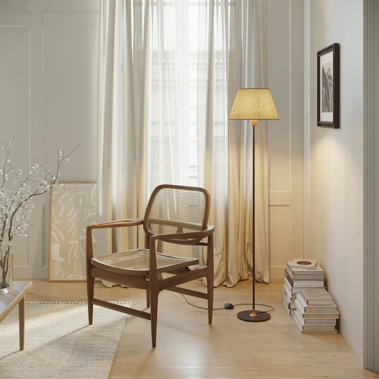 MAG-Y floor lamp with Impero M shade - Brushed copper - Image 2