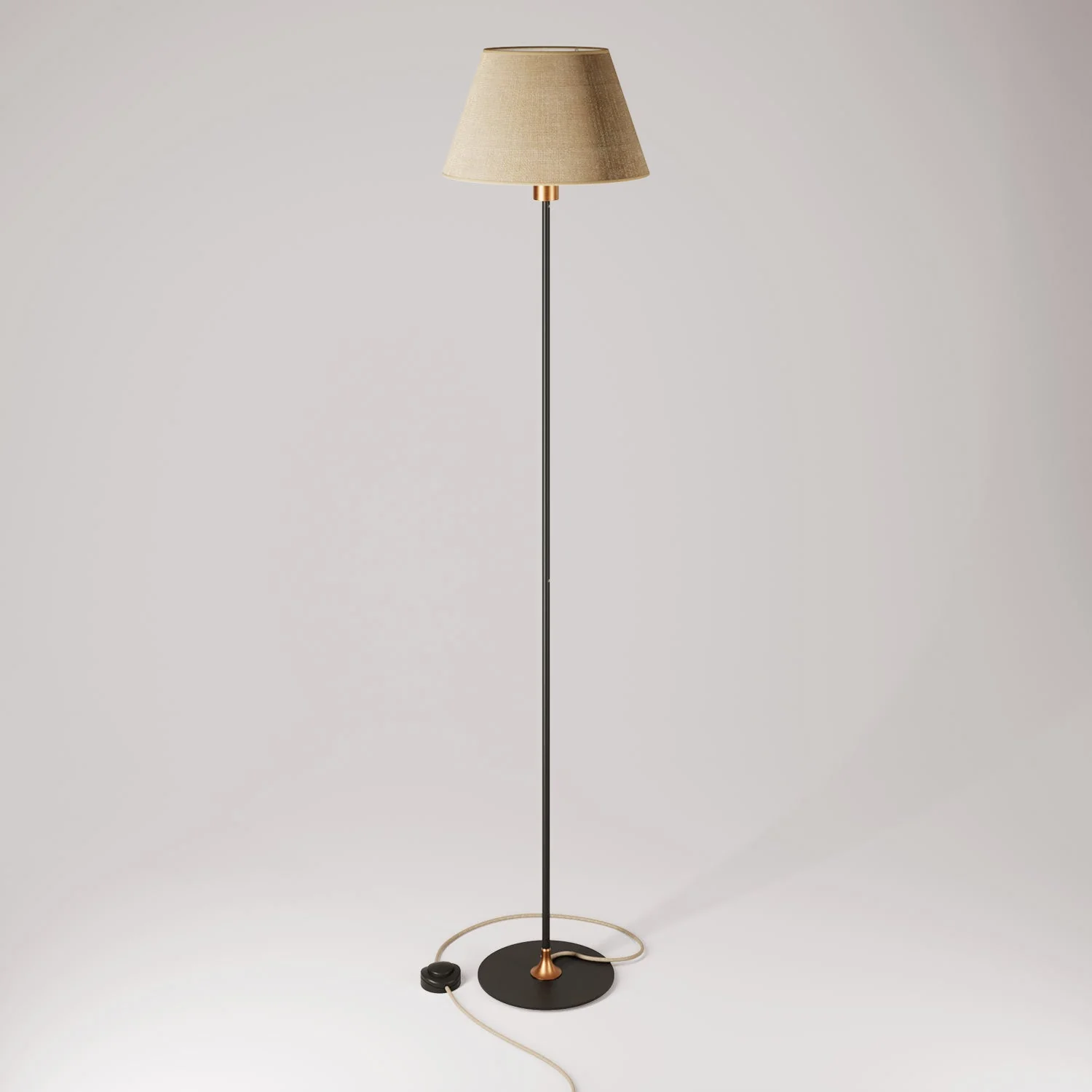 MAG-Y floor lamp with Impero M shade - Brushed copper - Image 3
