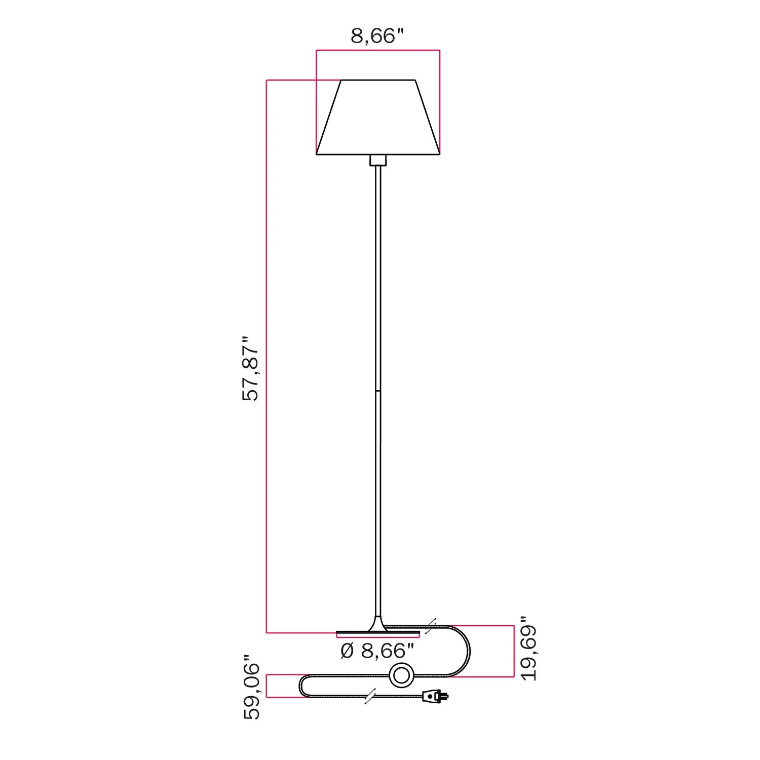 MAG-Y floor lamp with Impero M shade - Matt white - Image 6