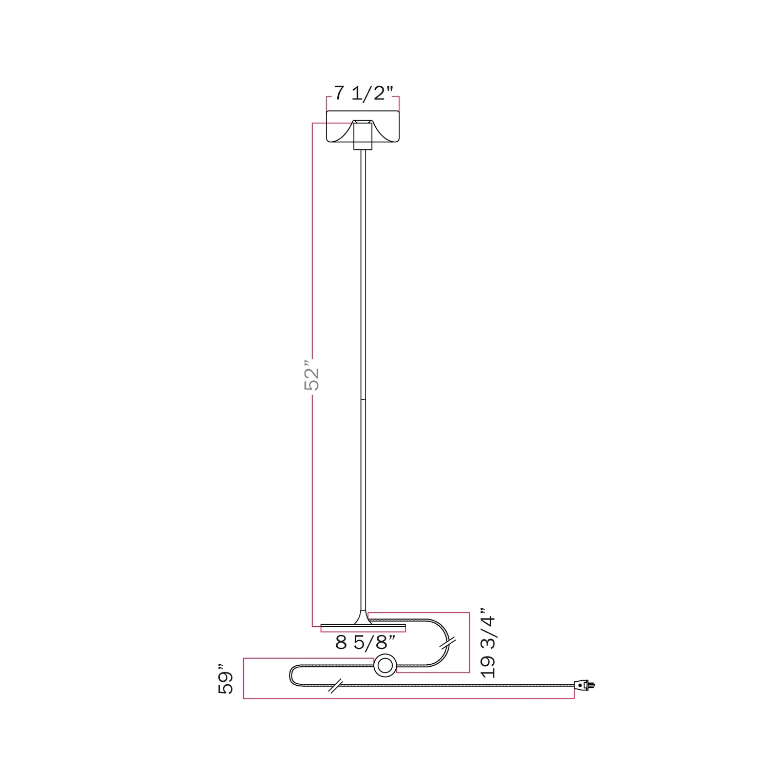 MAG-Y floor lamp with round metal base and Ghost LED bulb - Brushed bronze - Image 5