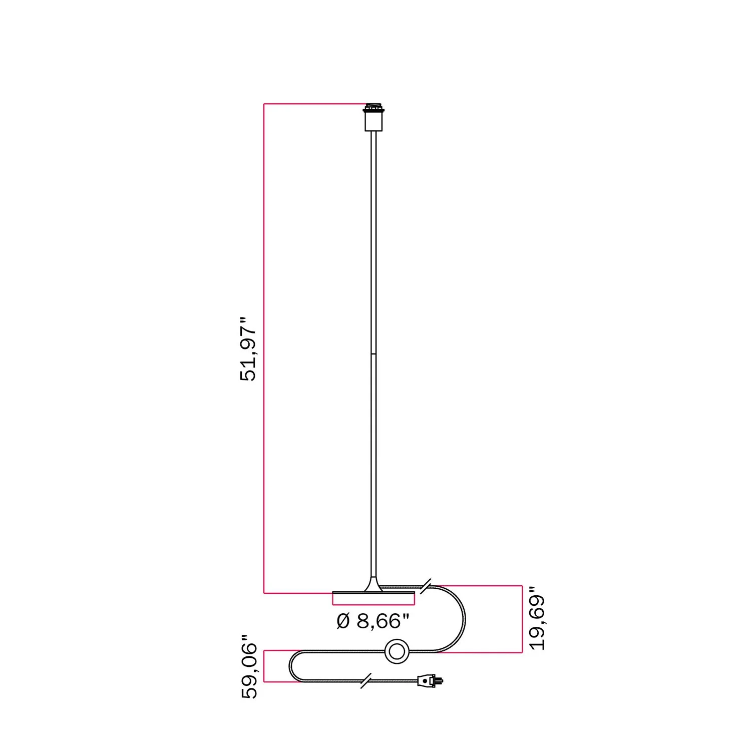 MAG-Y floor lamp with round metal base with lampshade fitting - Brushed bronze - Image 5