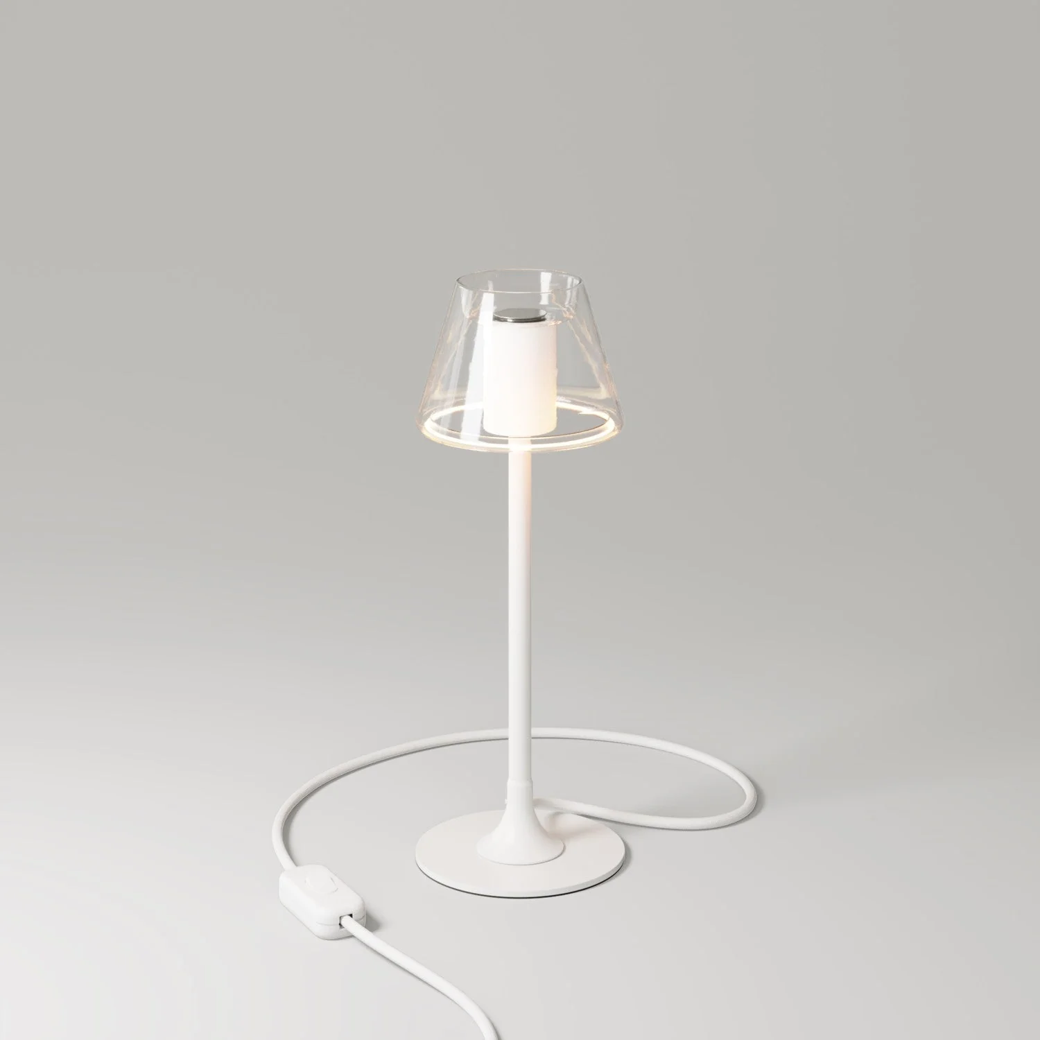 MAG-Y G07 table lamp with round metal base - Matt white