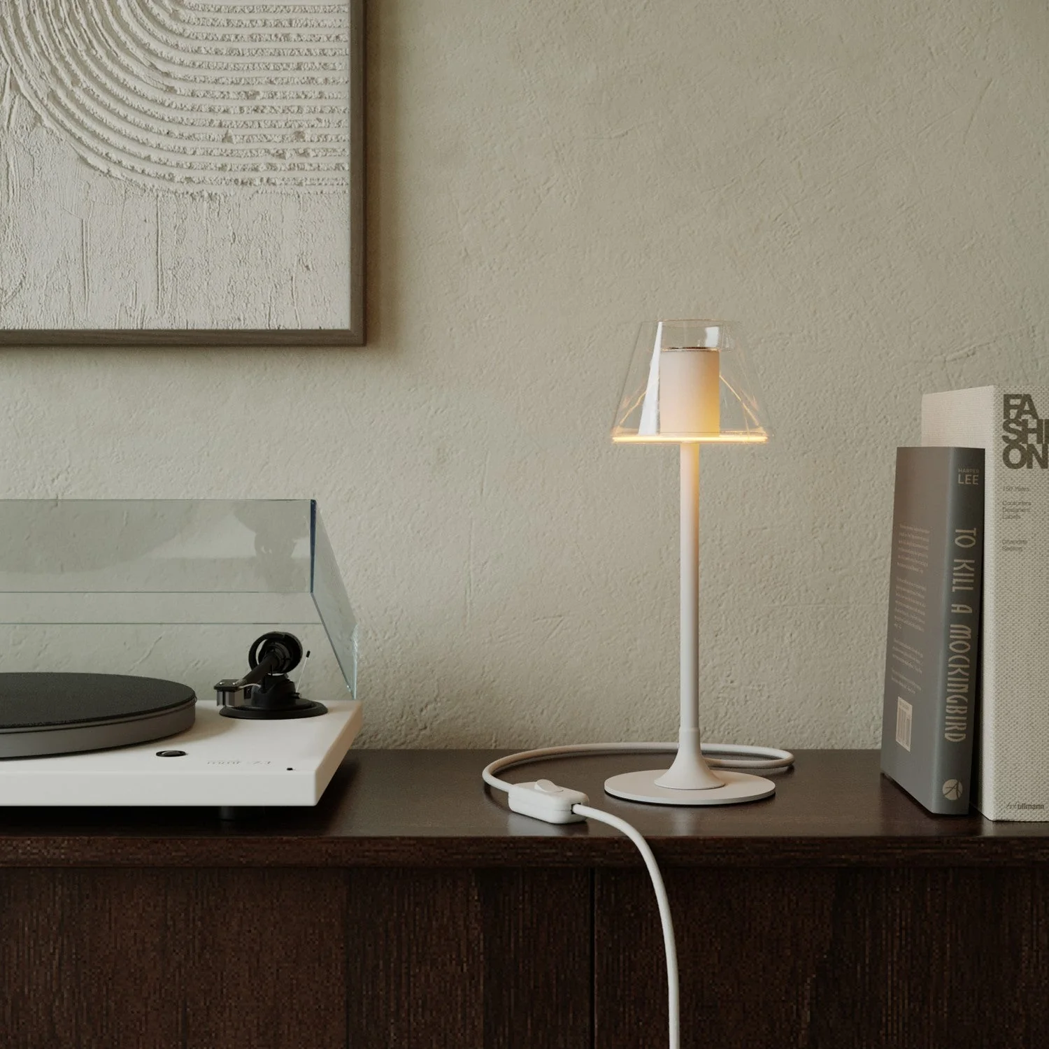 MAG-Y G07 table lamp with round metal base - Matt white - Image 2