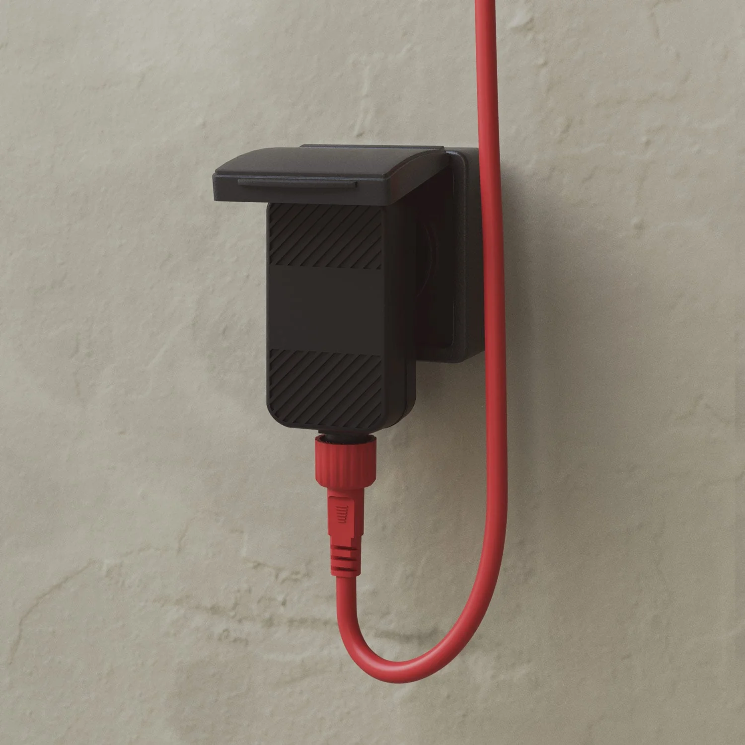Outdoor grid string light with 7 light points, IP67, Starfish Red with UK plug - Marina GRID - Image 9