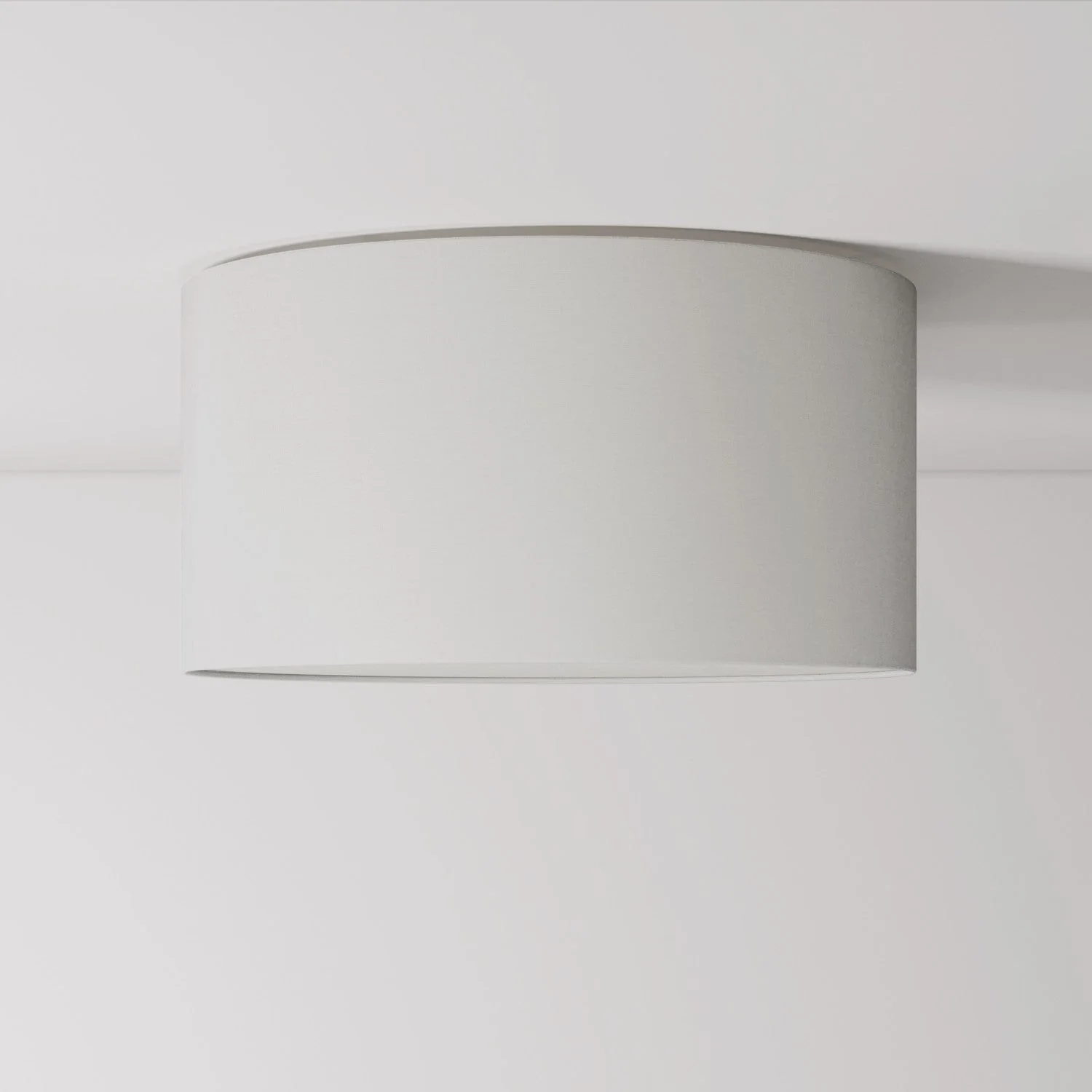 Medium Raw Linen Fabric Ceiling Light - Made in Italy