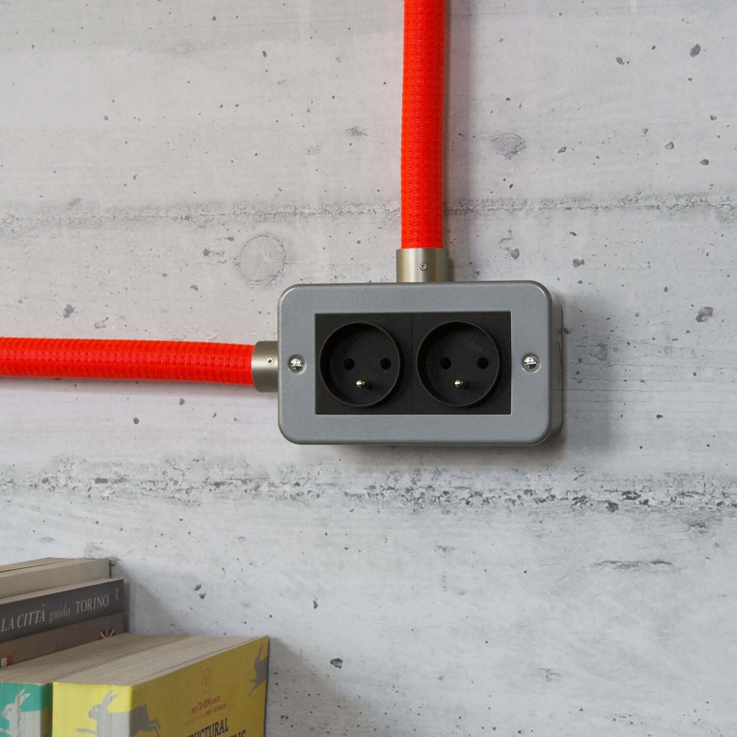 Metal wall box with double French socket for Creative-Tube - Image 3