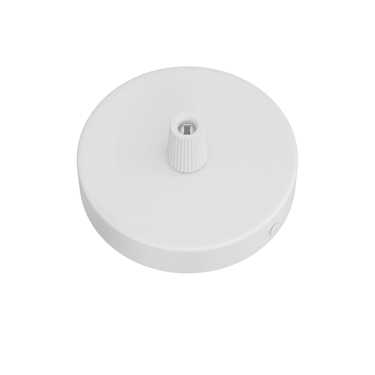 Mini cylindrical ceiling canopy kit in metal with 1 central hole - Matte white - Image 2
