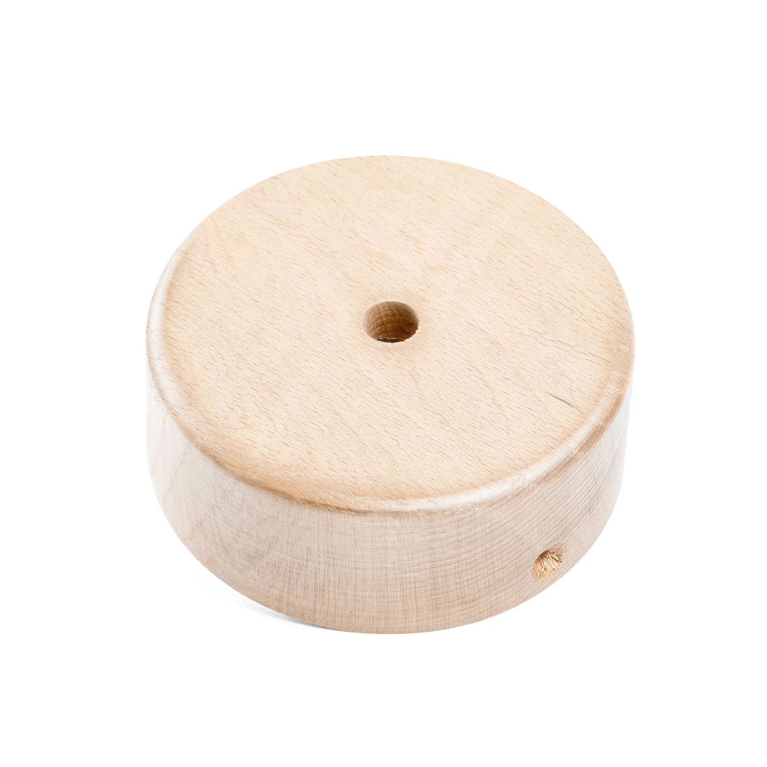 Mini ceiling canopy kit, cylindrical wood, 1 central hole - Neutral - Image 2
