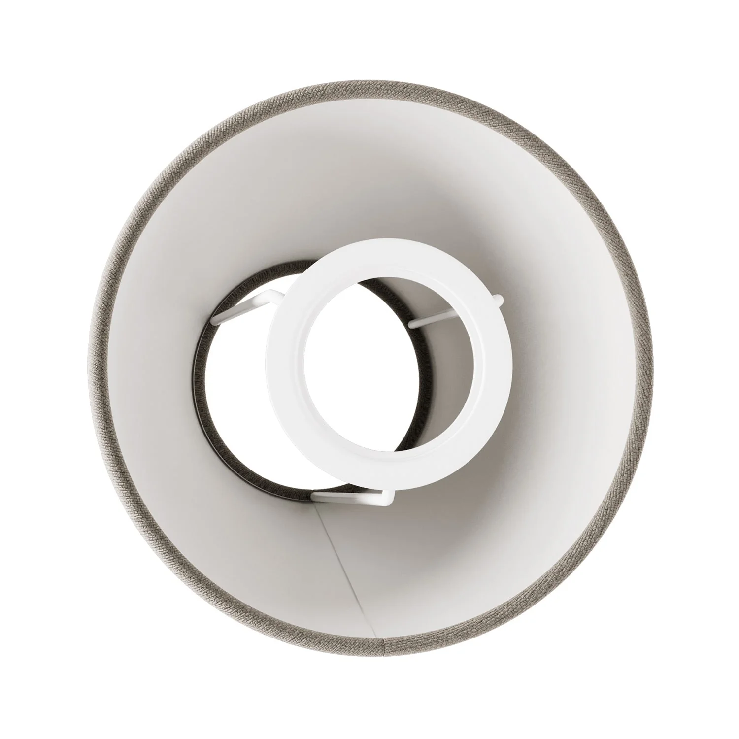 Mini Impero lampshade with E27 fitting for table lamp or wall light - Gray fabric - Image 2