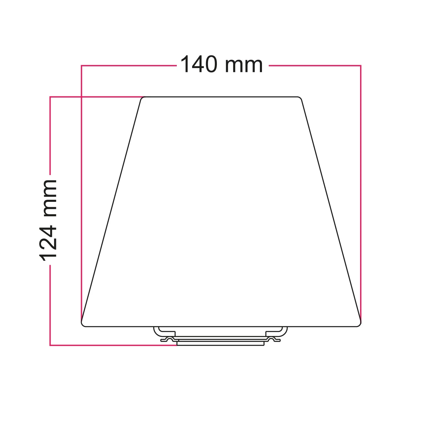 Mini Impero lampshade with E27 fitting for table lamp or wall light - Gray fabric - Image 4