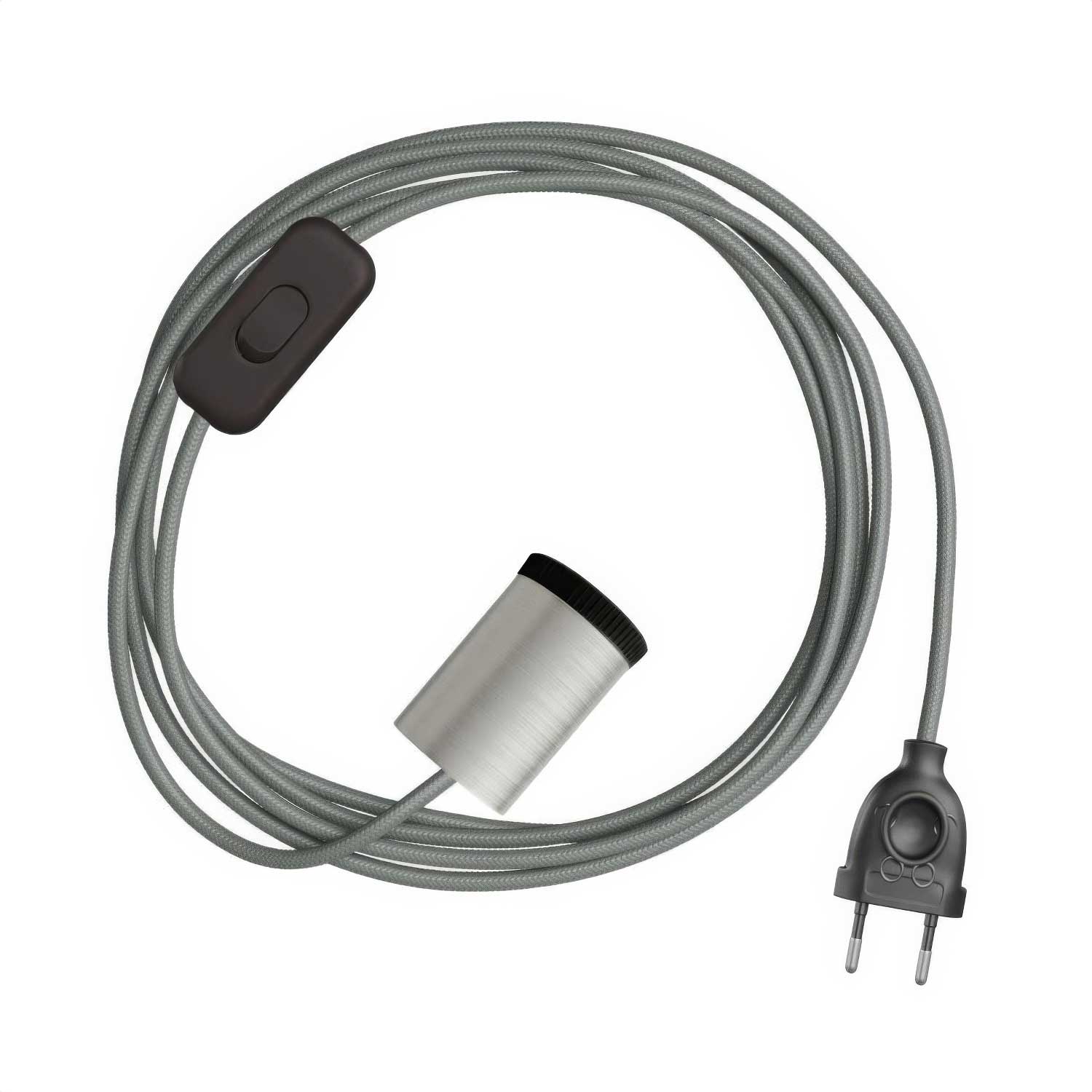 Mini Spotlight GU1d0 lamp with SnakeBis cordset - Satin titanium