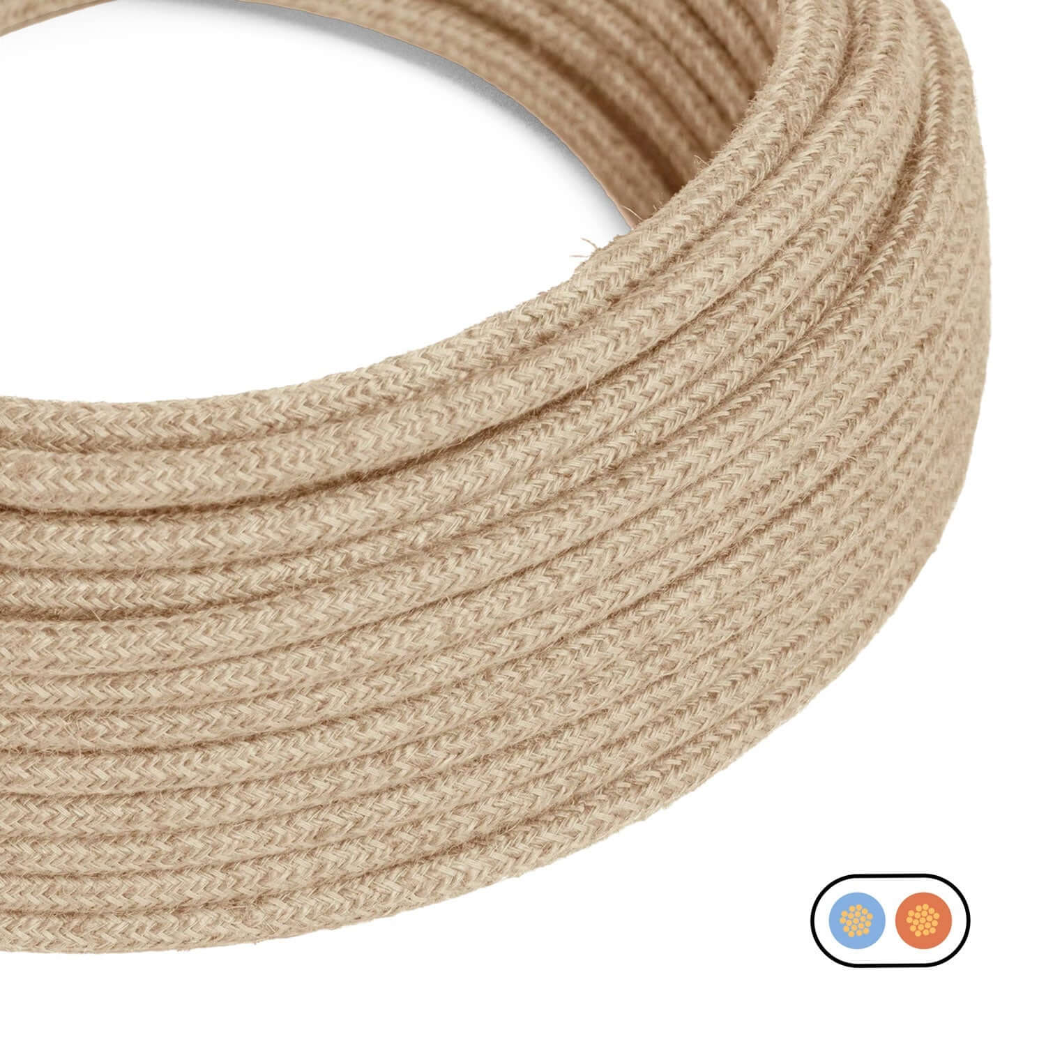 Flat cord covered in Natural Jute - PN06 - Image 2