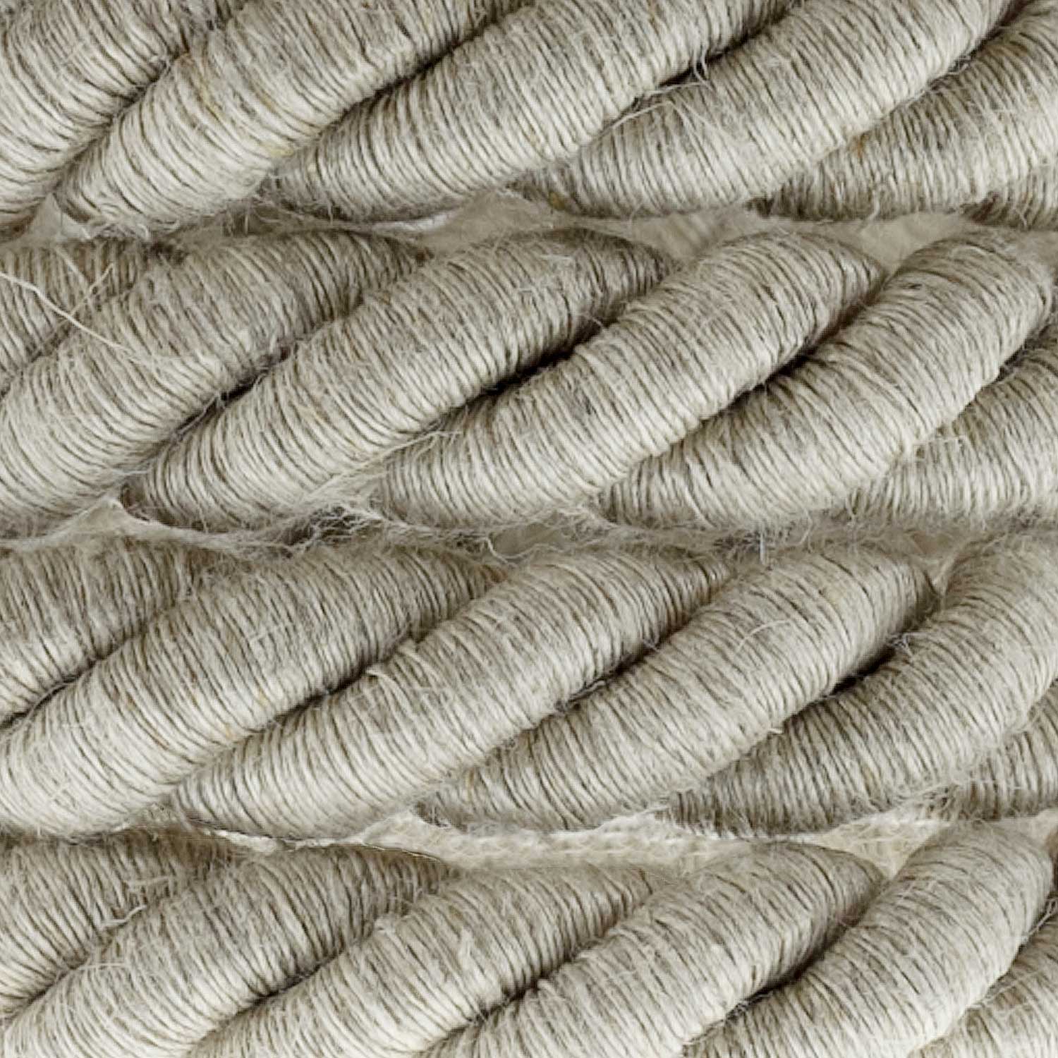 3x0.75 electrical cord covered in natural linen