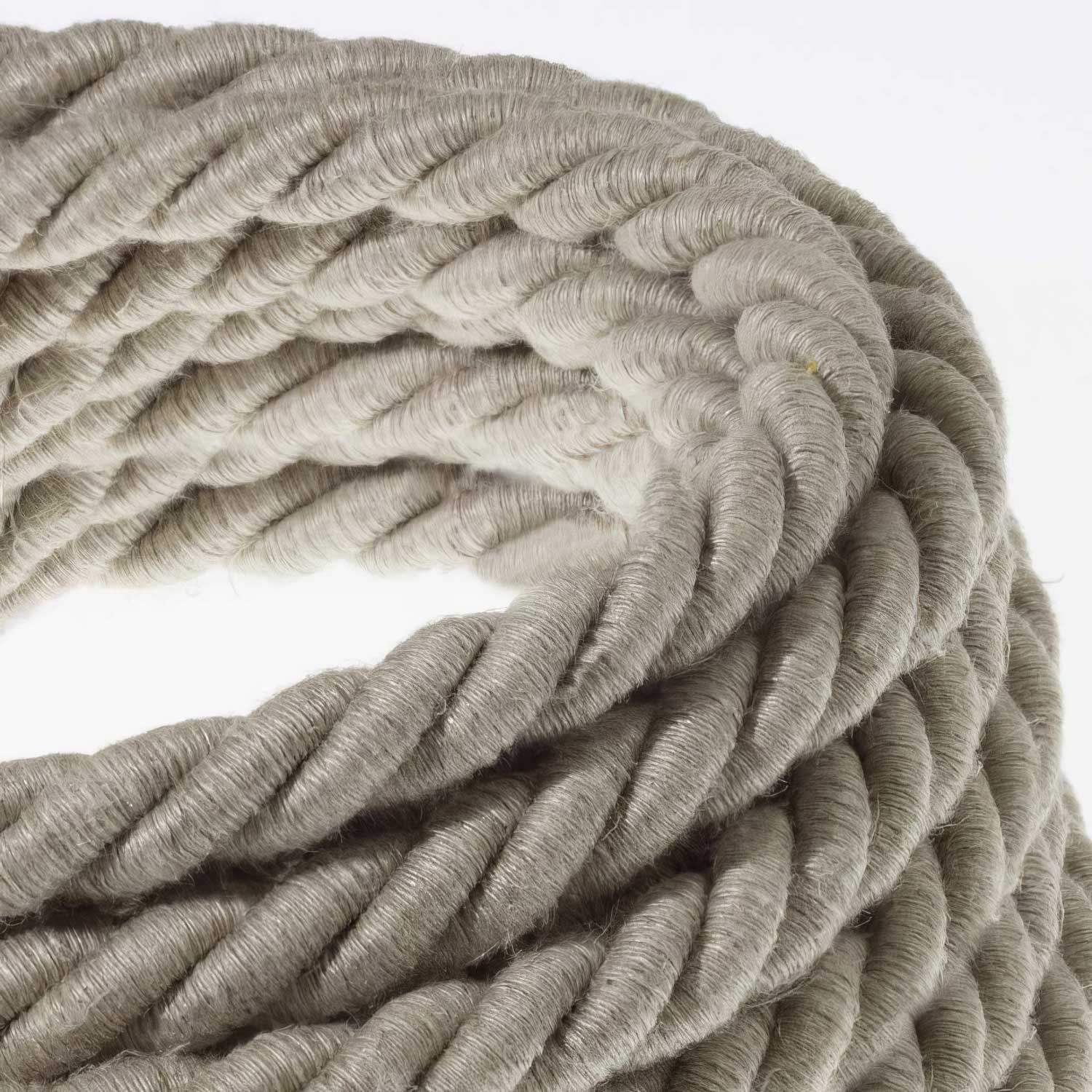 3x0.75 electrical cord covered in natural linen - Image 2