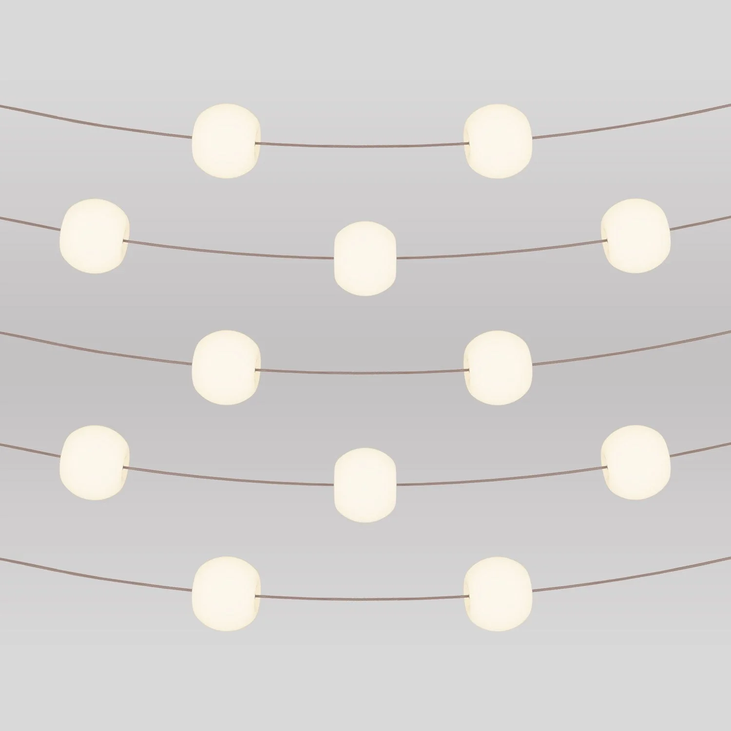Outdoor 12-Light String Light for wet locations Desert Brown, Power supply with US plug - Marina12 Cherry