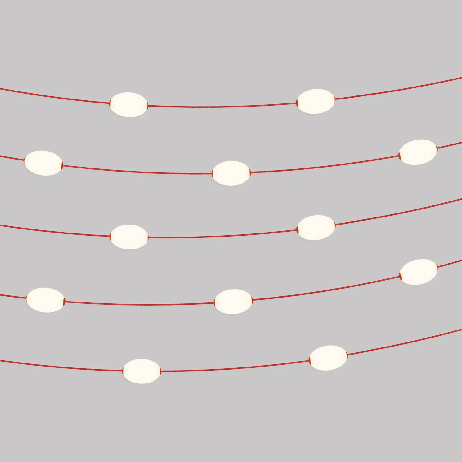 Outdoor 12-Light String Light for wet locations Starfish Red, power supply with US plug - Marina12