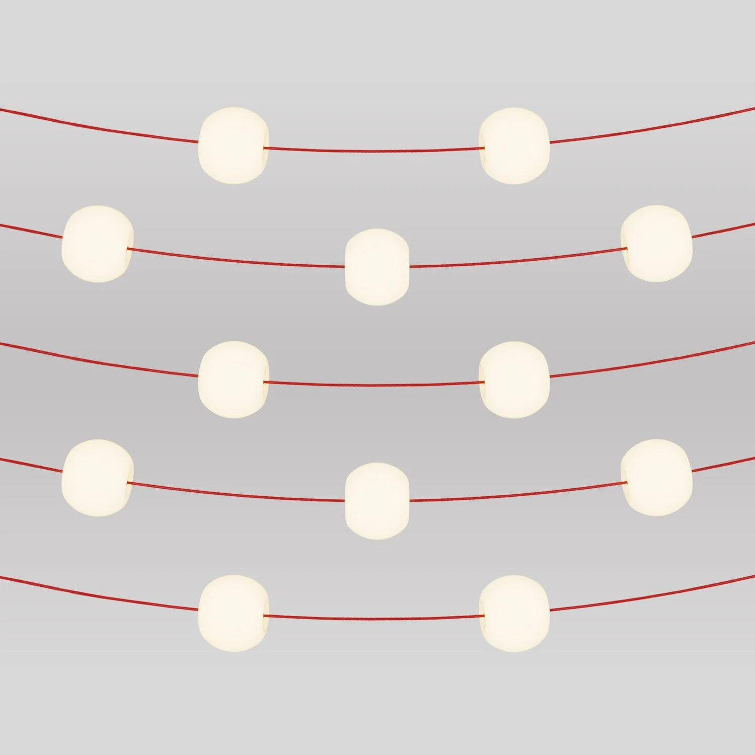 Outdoor 12-Light String Light for wet locations Starfish Red, Power supply with US plug - Marina12 Cherry