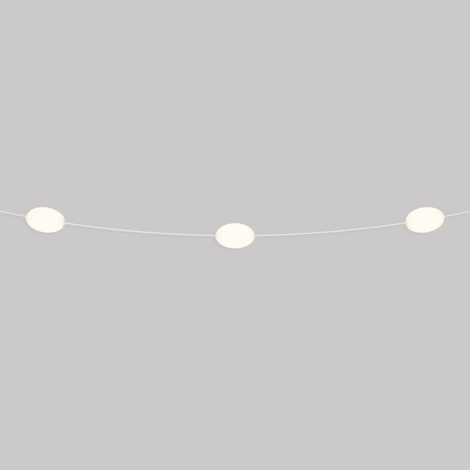 Outdoor 3-Light String Light for wet locations White Sand, power supply with US plug - Marina3