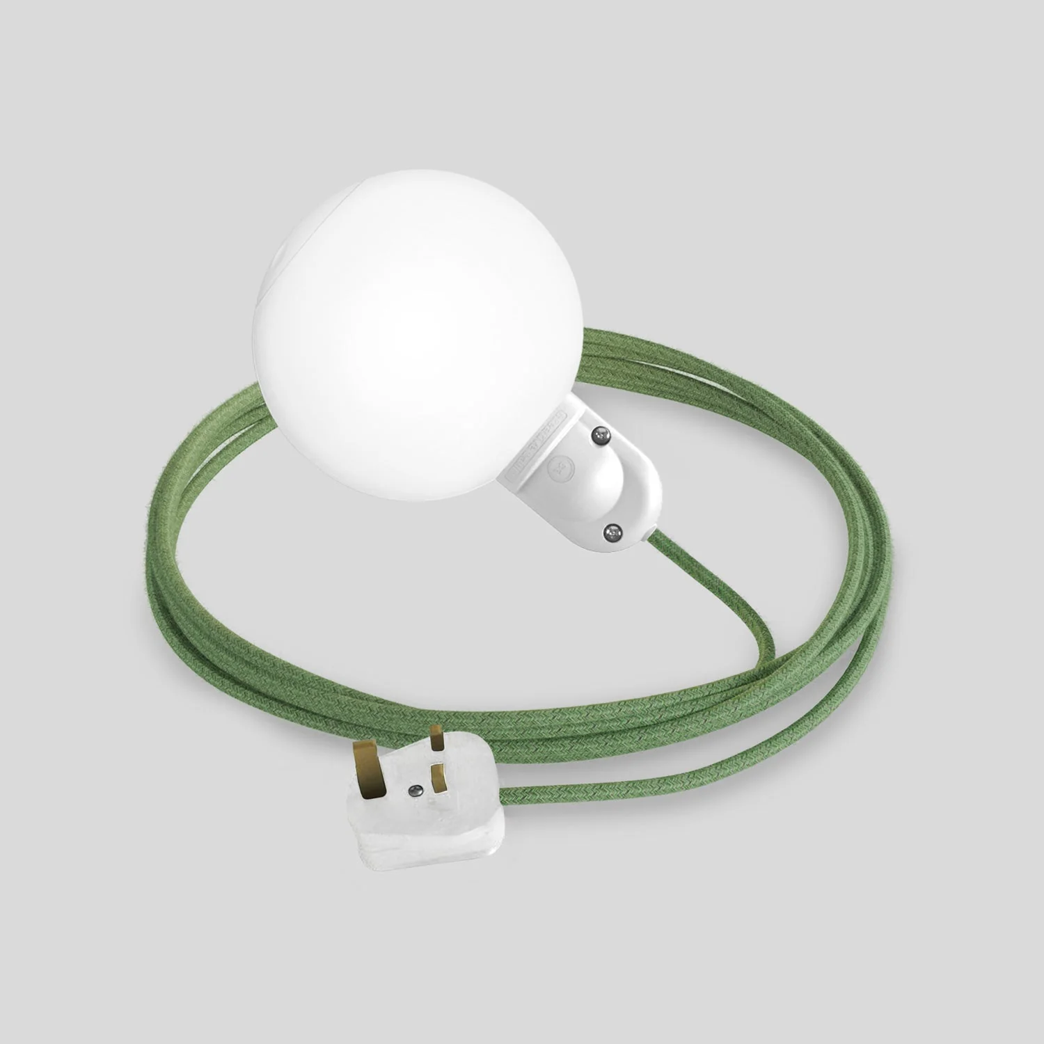 Outdoor Modulair IP65 lamp with UK plug, Unbreak-a-Ball unbreakable lampshade and SX08 cord