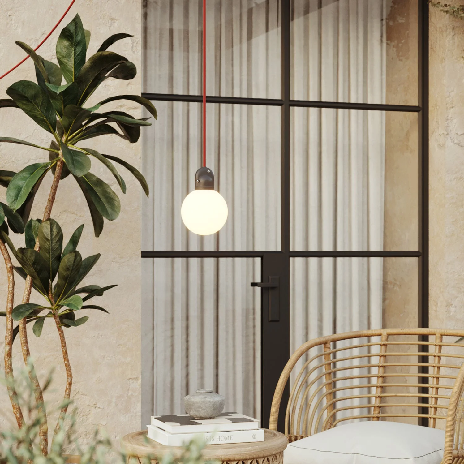 Modulair outdoor lamp IP65 with UK plug, Unbreak-a-Ball shatterproof lampshade, and SM09 cord - Image 2