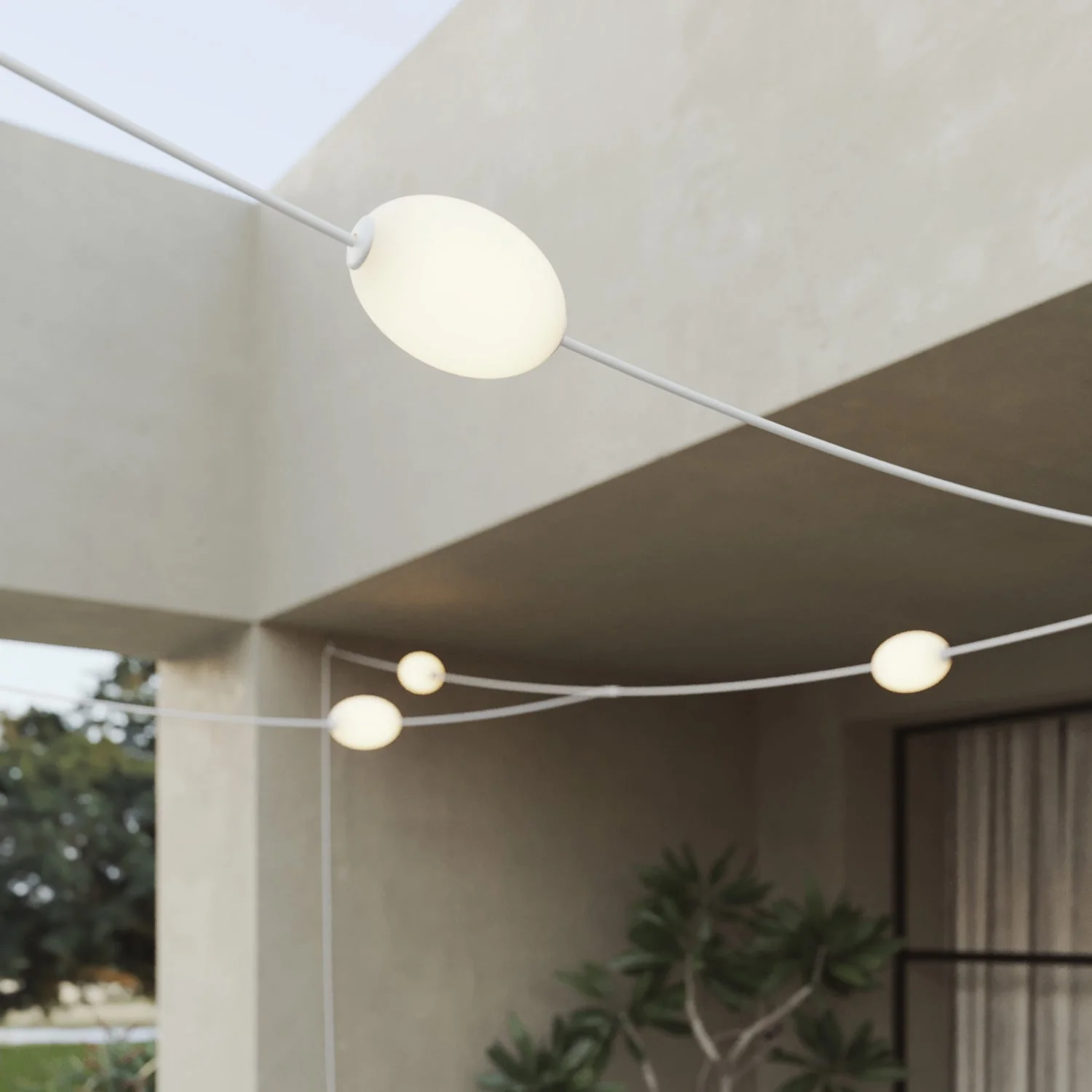 Outdoor Net String Light 7-Light for wet locations White Sand, power supply with US plug – Marina GRID - Image 5
