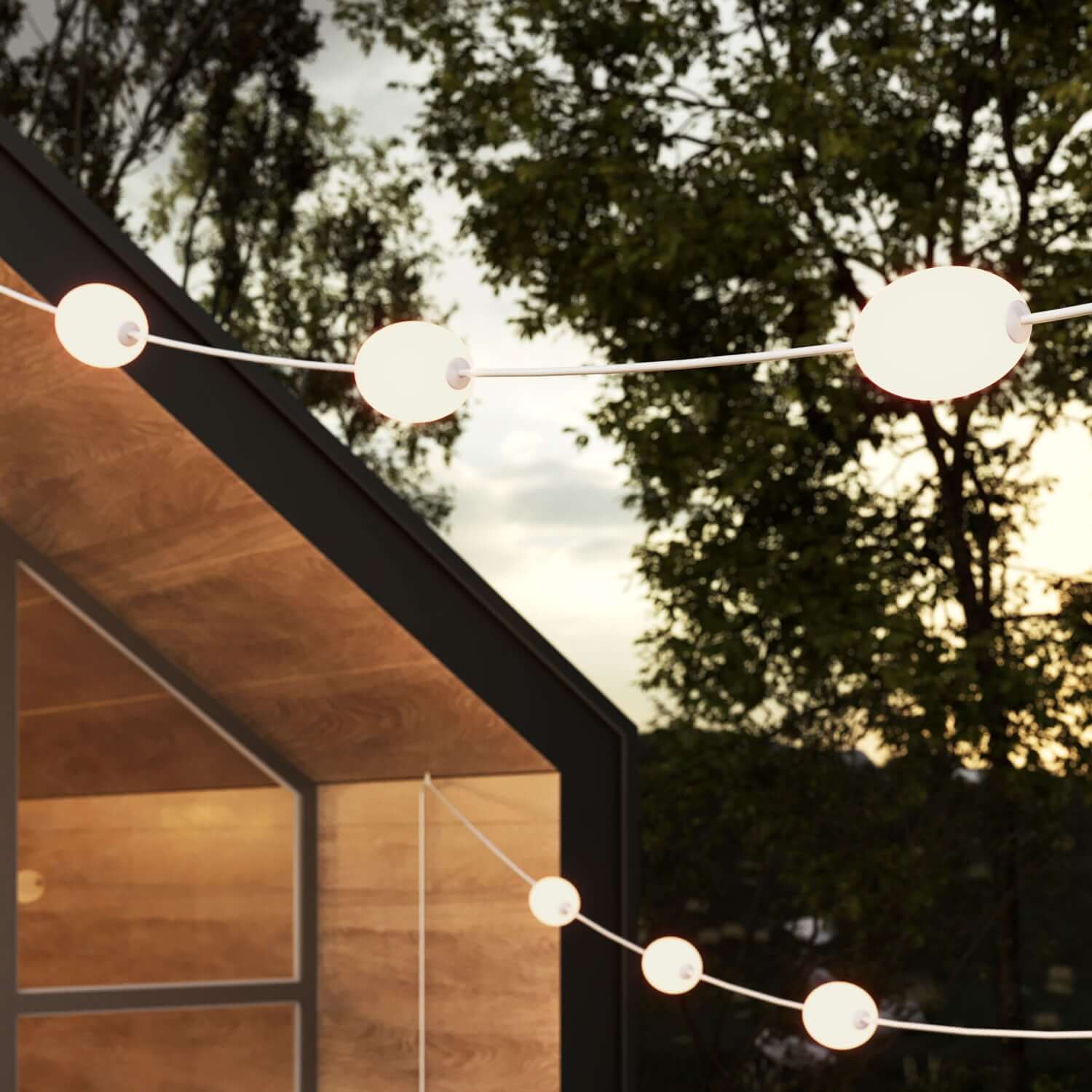12-light outdoor string light IP67 Sand White - Marina12 - Image 3