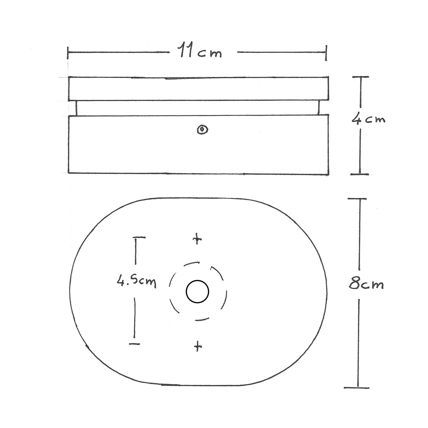 Oval wooden ceiling canopy with a central hole and 2 side holes for cord for string lights and Filé system. Made in Italy - Neutral - Image 6