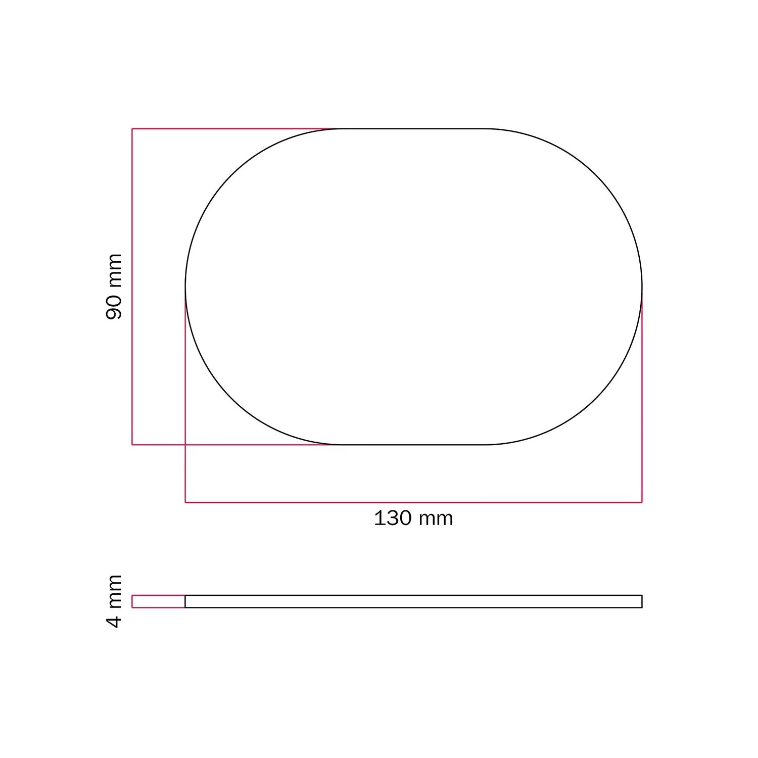 Oval metal base for Mag-y table lamp - Black - Image 3