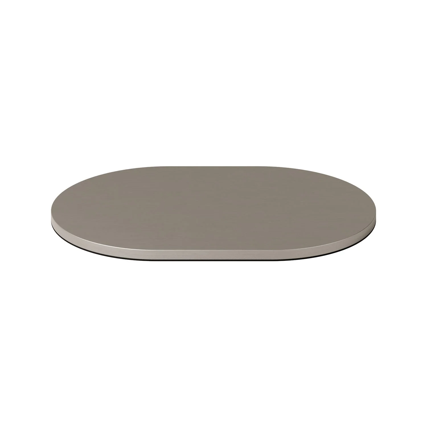 Oval metal base for MAG-Y table lamp – Satin titanium