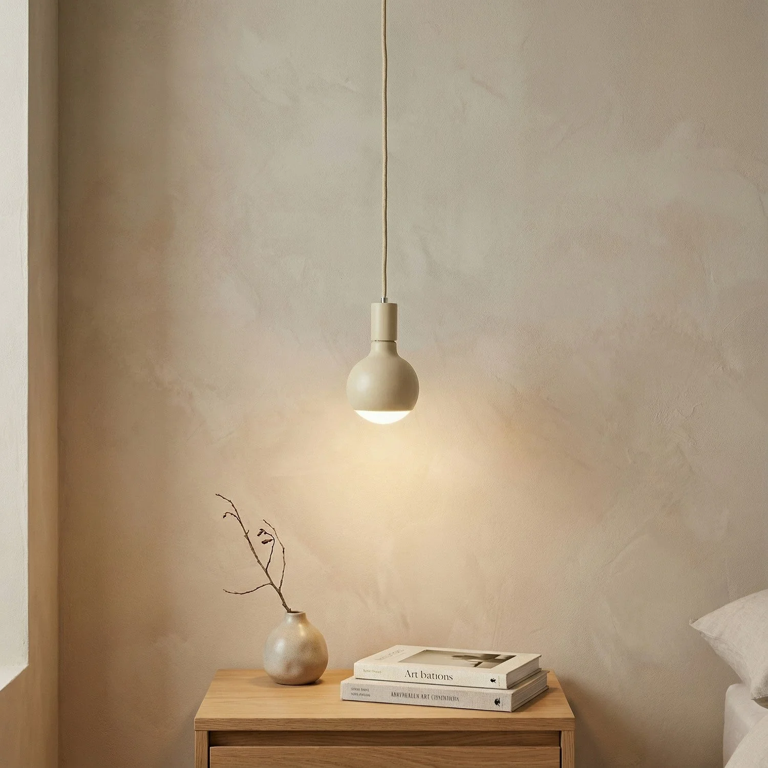 Filotto Metallico pendant lamp with Lucia Light bulb - Cream - Image 2