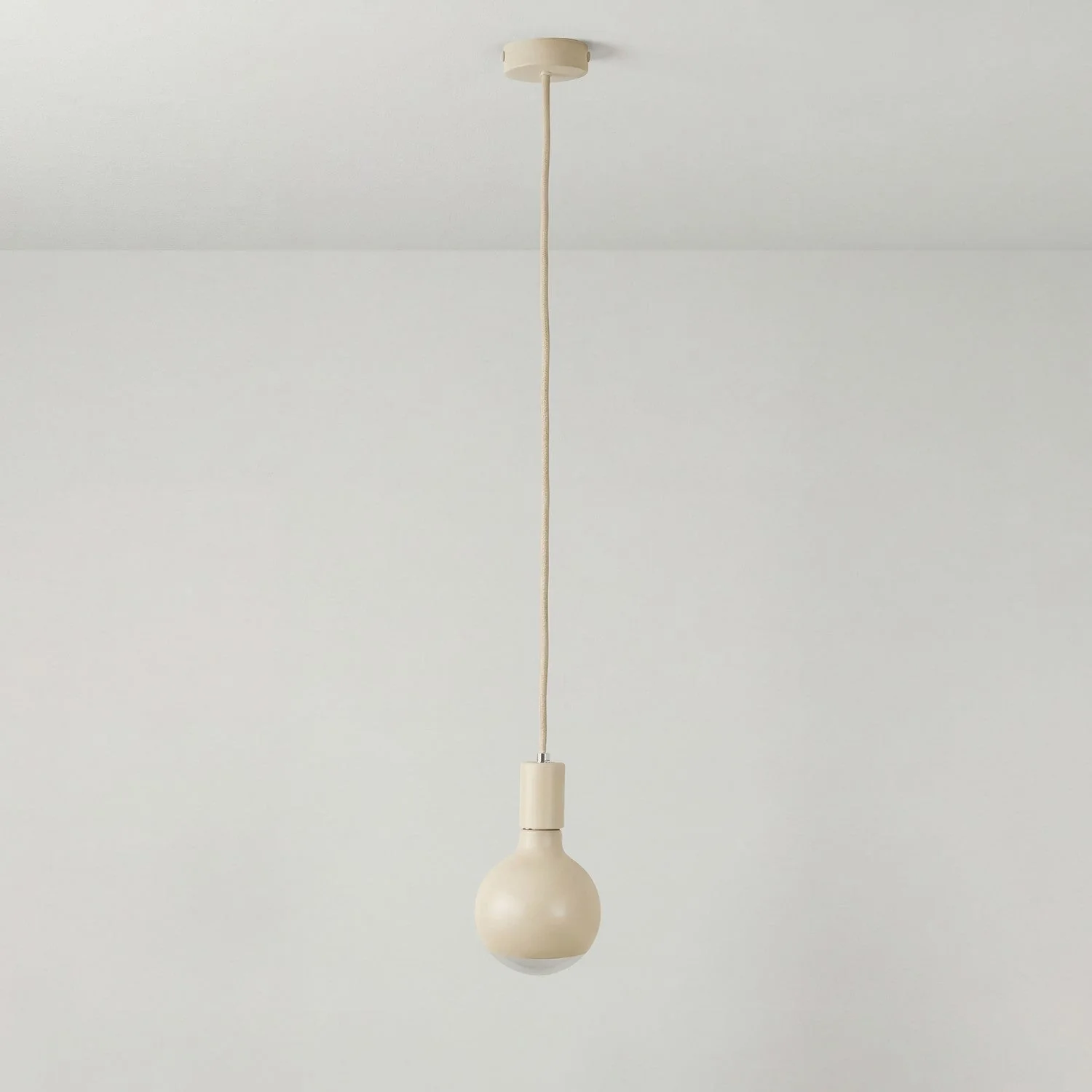 Filotto Metallico pendant lamp with Lucia Light bulb - Cream - Image 3
