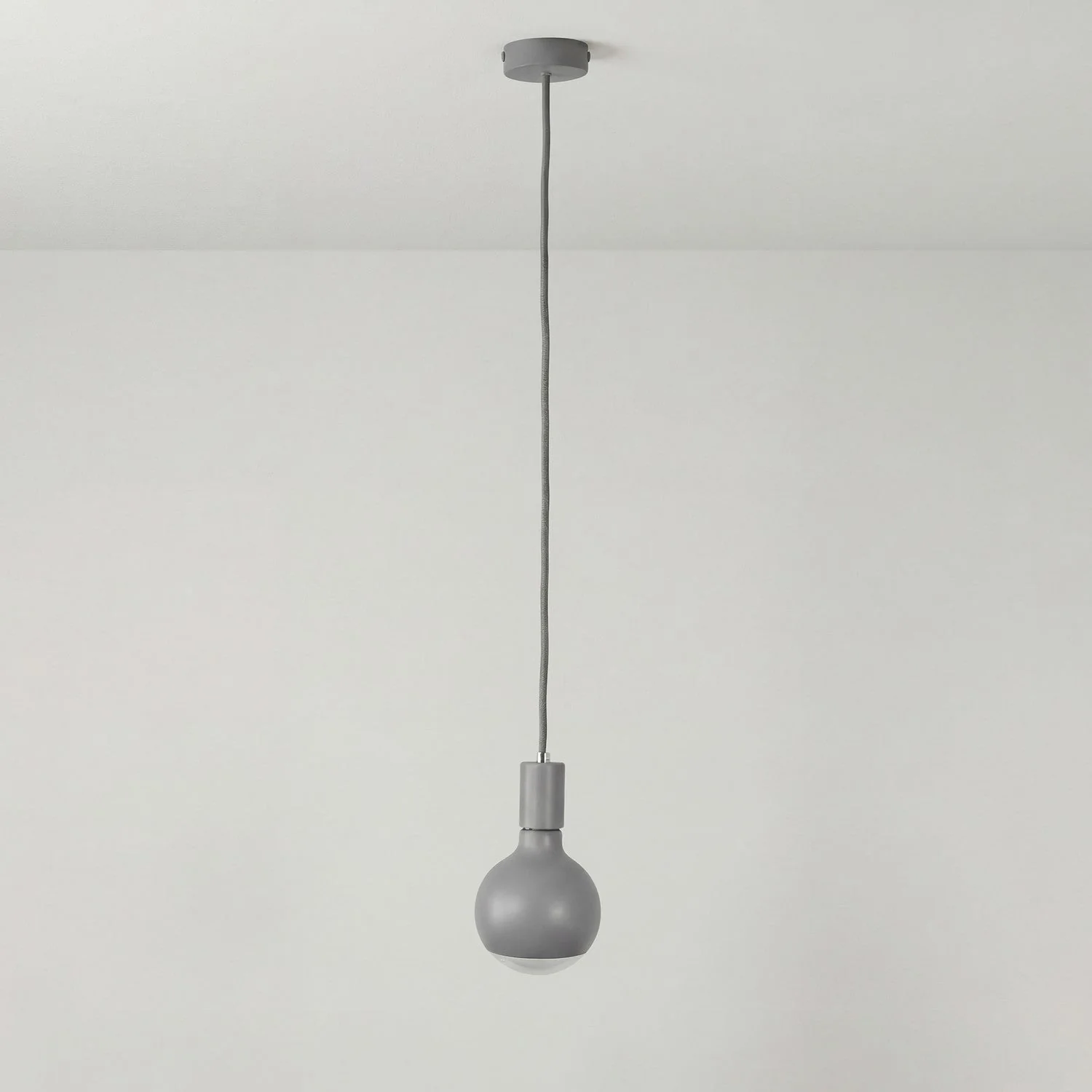 Filotto Metallico pendant lamp with Lucia light bulb - Grey - Image 3