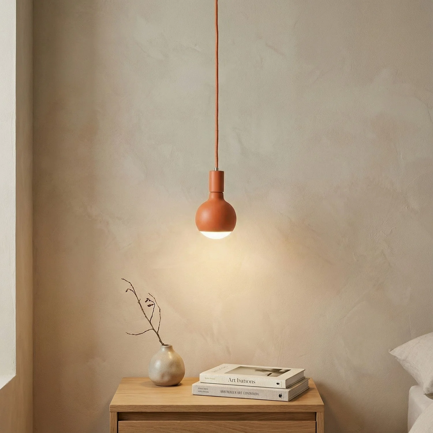 Filotto Metallico pendant lamp with Lucia Light bulb - Orange - Image 2