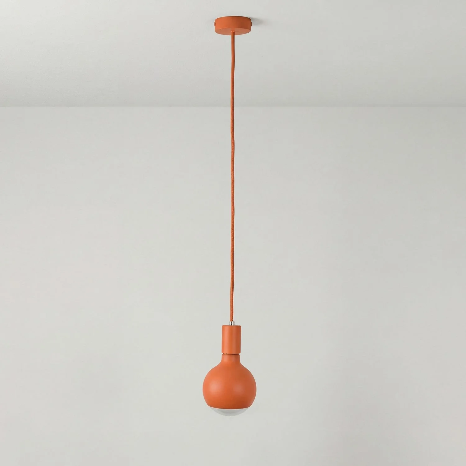 Filotto Metallico pendant lamp with Lucia Light bulb - Orange - Image 3