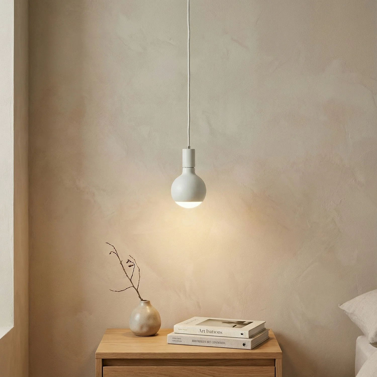 Filotto Metallico pendant lamp with Lucia light bulb - White - Image 2