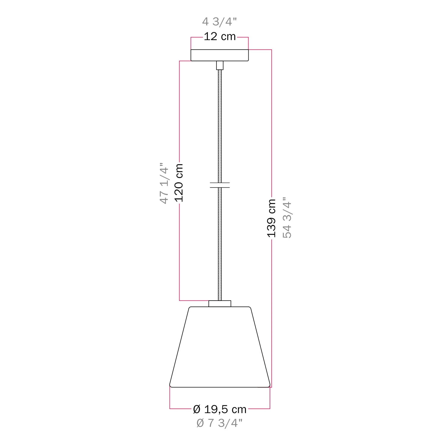 Pendant lamp with clear cone Ghost bulb - Black - Image 5